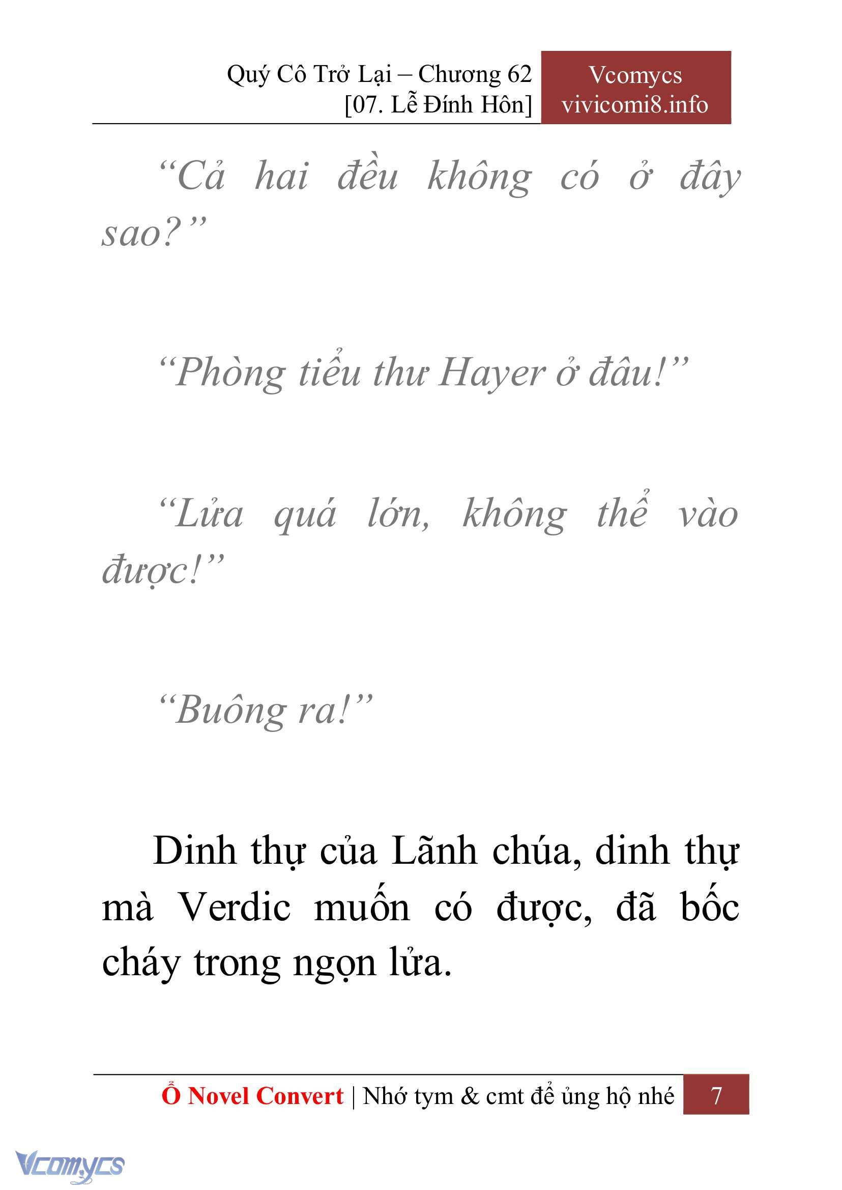 [Novel] Quý Cô Trở Lại Chap 62 - Trang 2