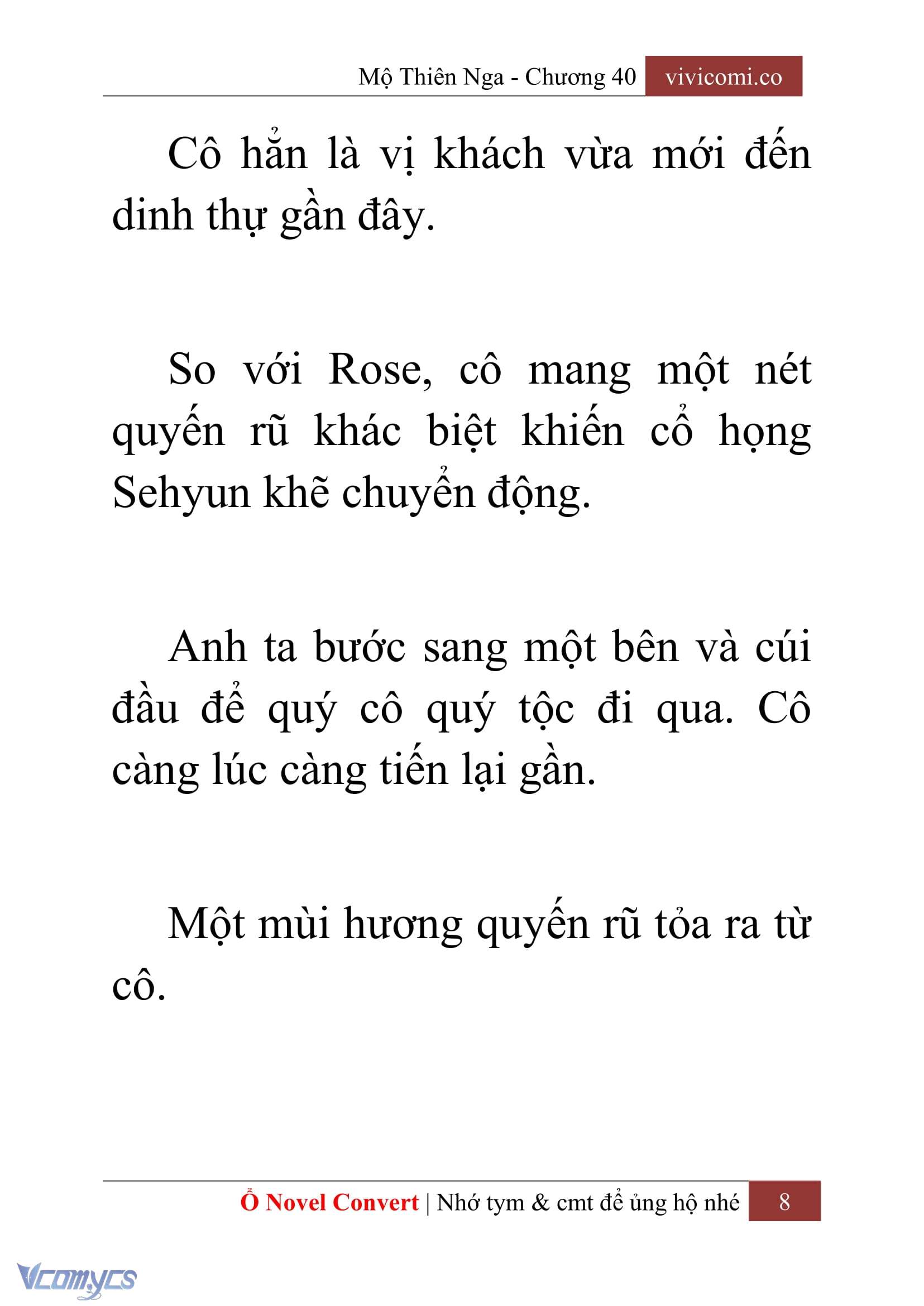 [Novel] Mộ Thiên Nga Chap 40 - Trang 2