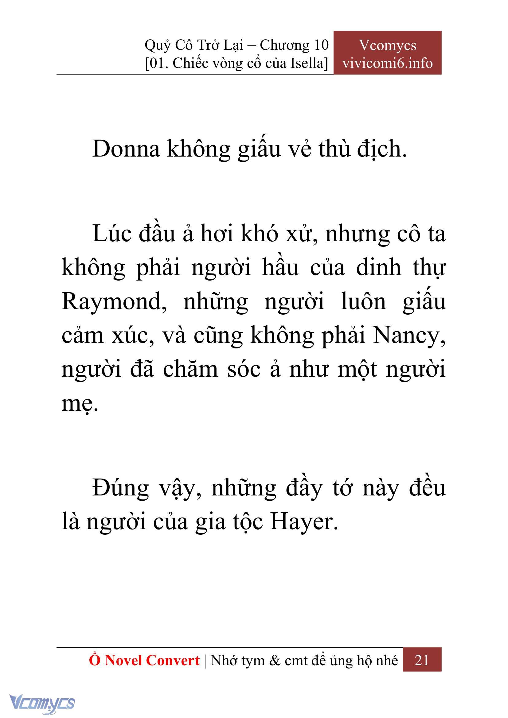 [Novel] Quý Cô Trở Lại Chap 10 - Trang 2