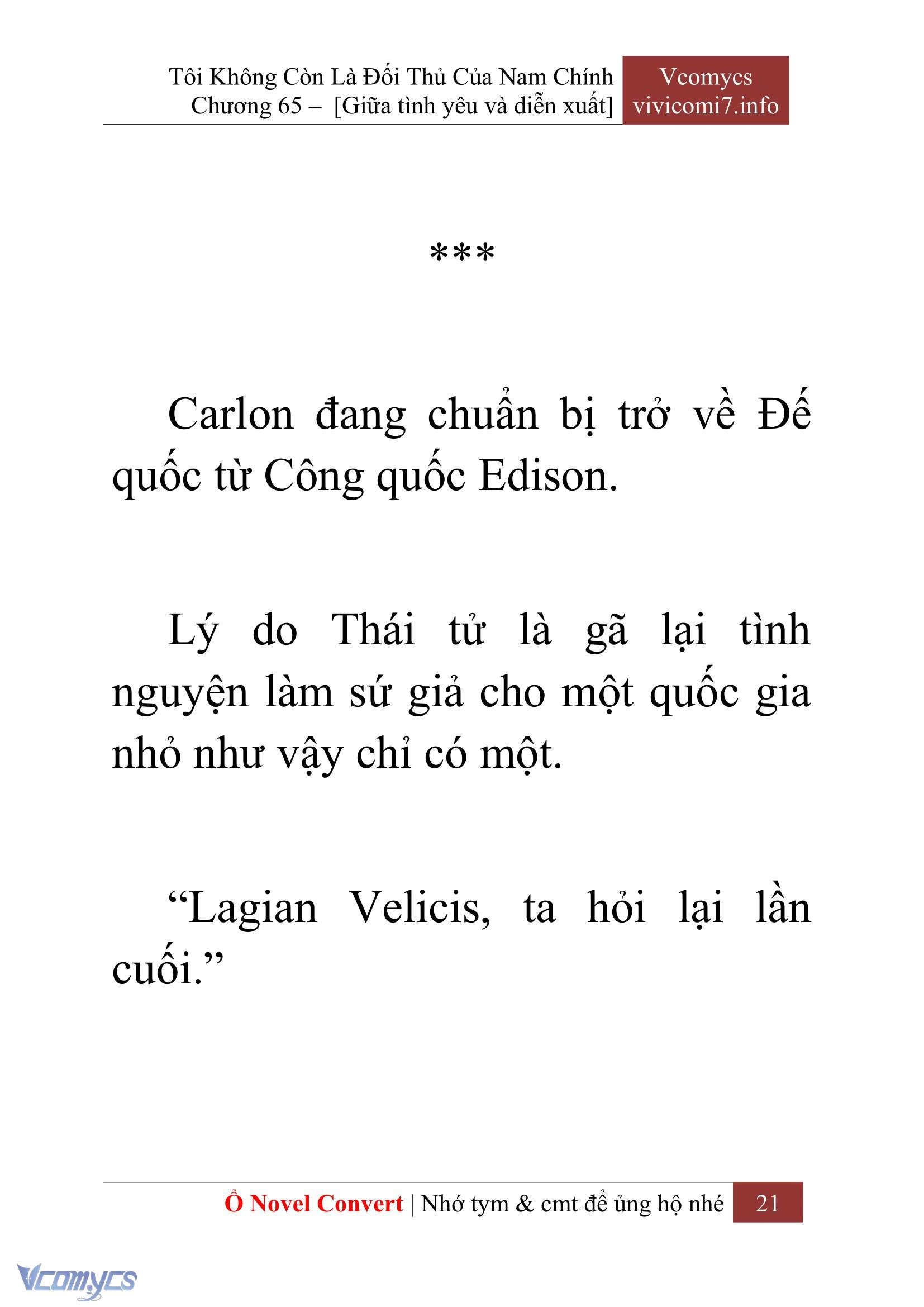 [Novel] Tôi Không Còn Là Đối Thủ Của Nam Chính Chap 65 - Trang 2