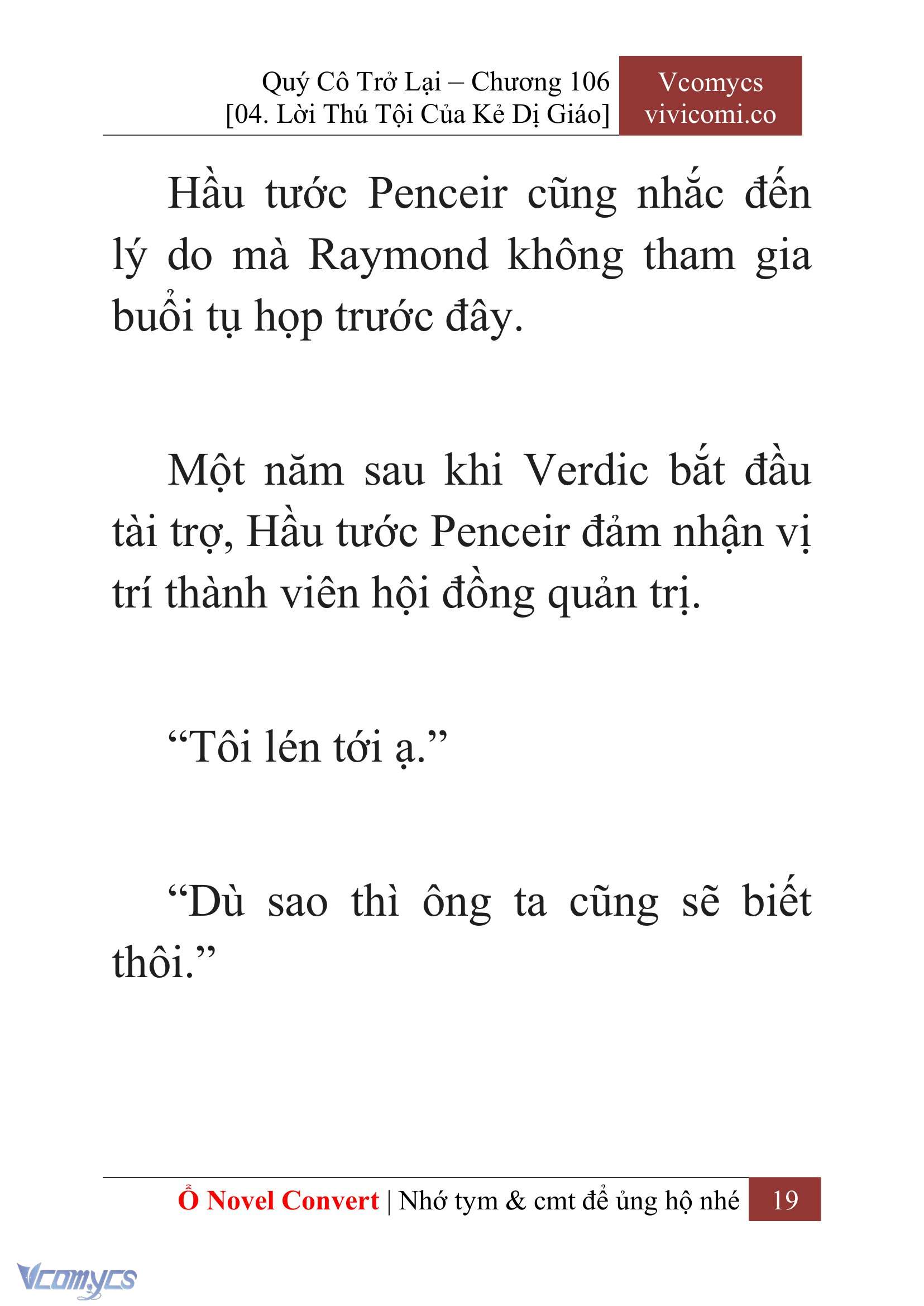 [Novel] Quý Cô Trở Lại Chap 106 - Trang 2