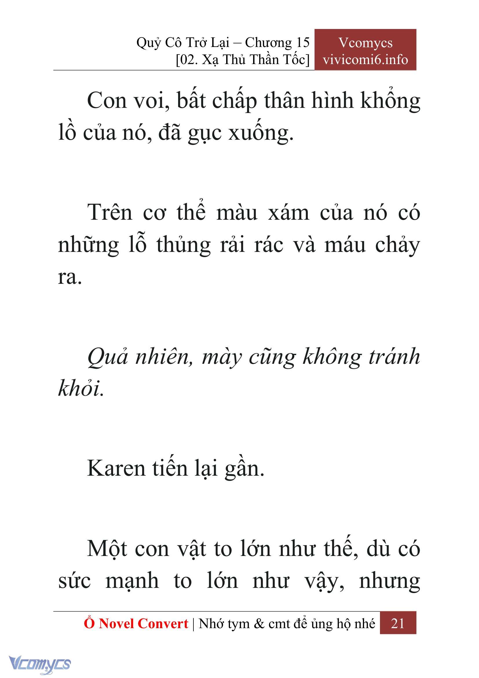[Novel] Quý Cô Trở Lại Chap 15 - Trang 2