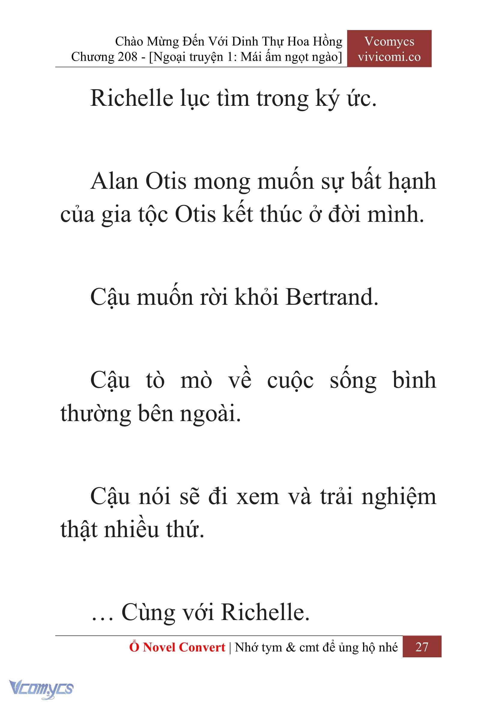 [Novel] Chào Mừng Đến Với Dinh Thự Hoa Hồng Chap 208 - Trang 2