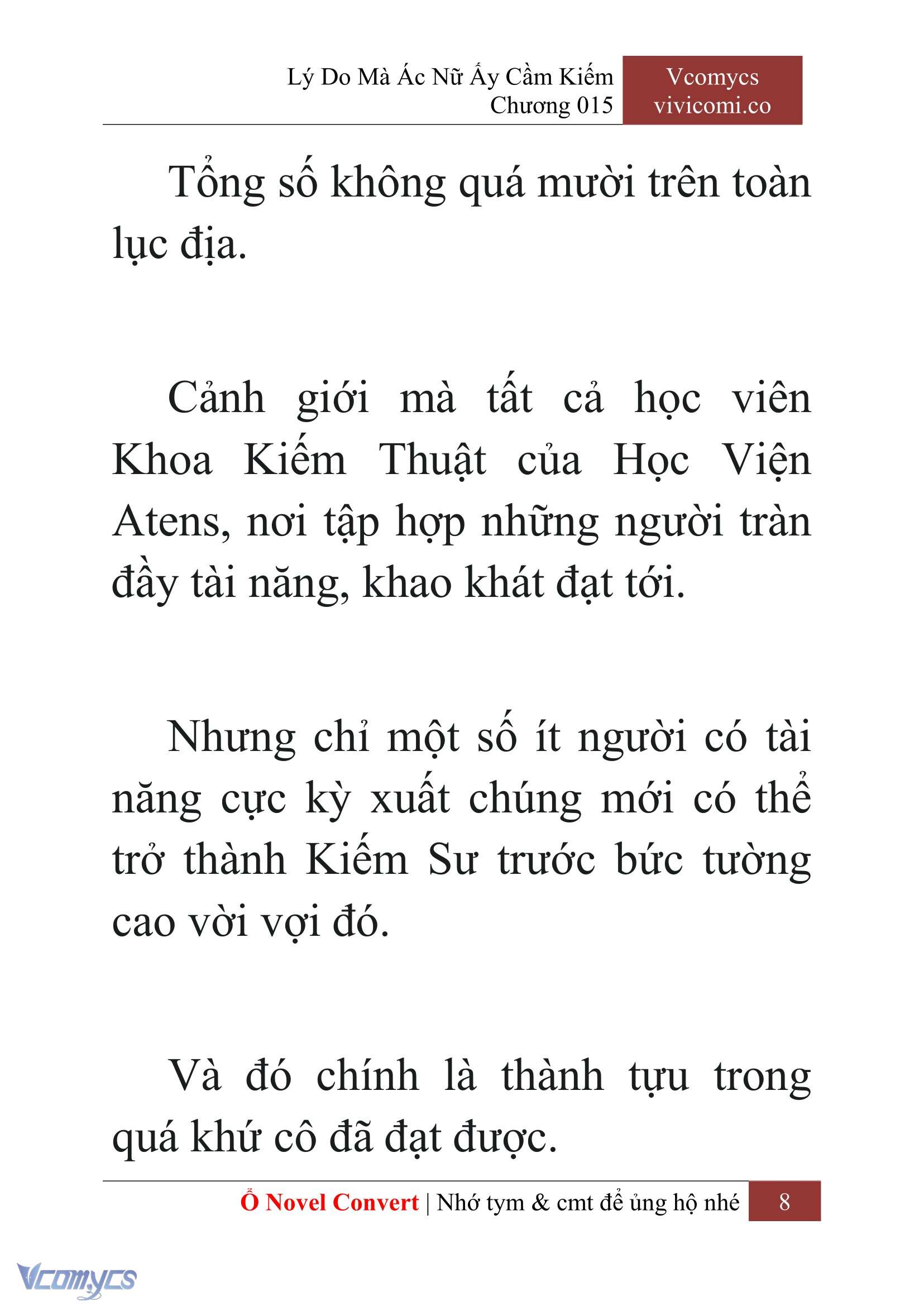 [Novel] Lý Do Mà Ác Nữ Ấy Cầm Kiếm Chap 15 - Trang 2