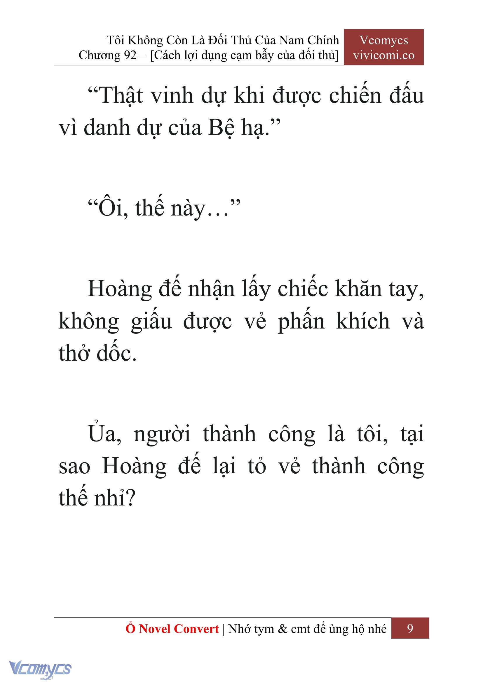 [Novel] Tôi Không Còn Là Đối Thủ Của Nam Chính Chap 92 - Trang 2