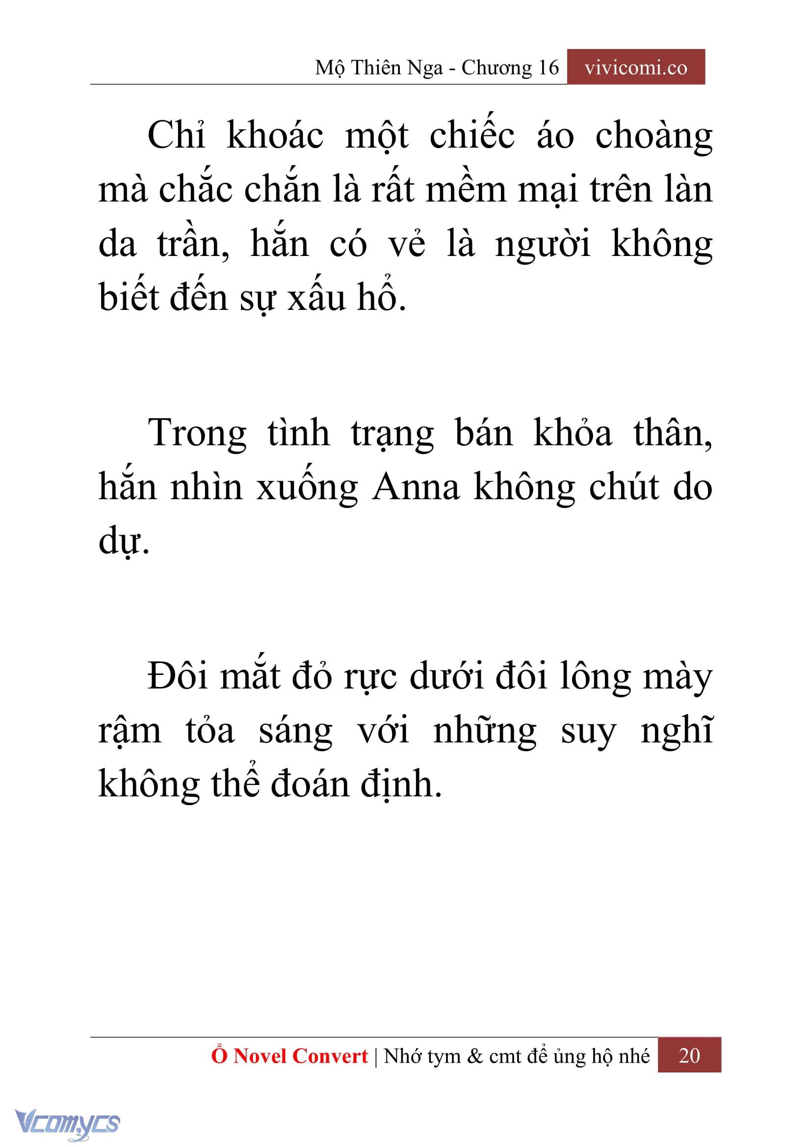 [Novel] Mộ Thiên Nga Chap 16 - Trang 2
