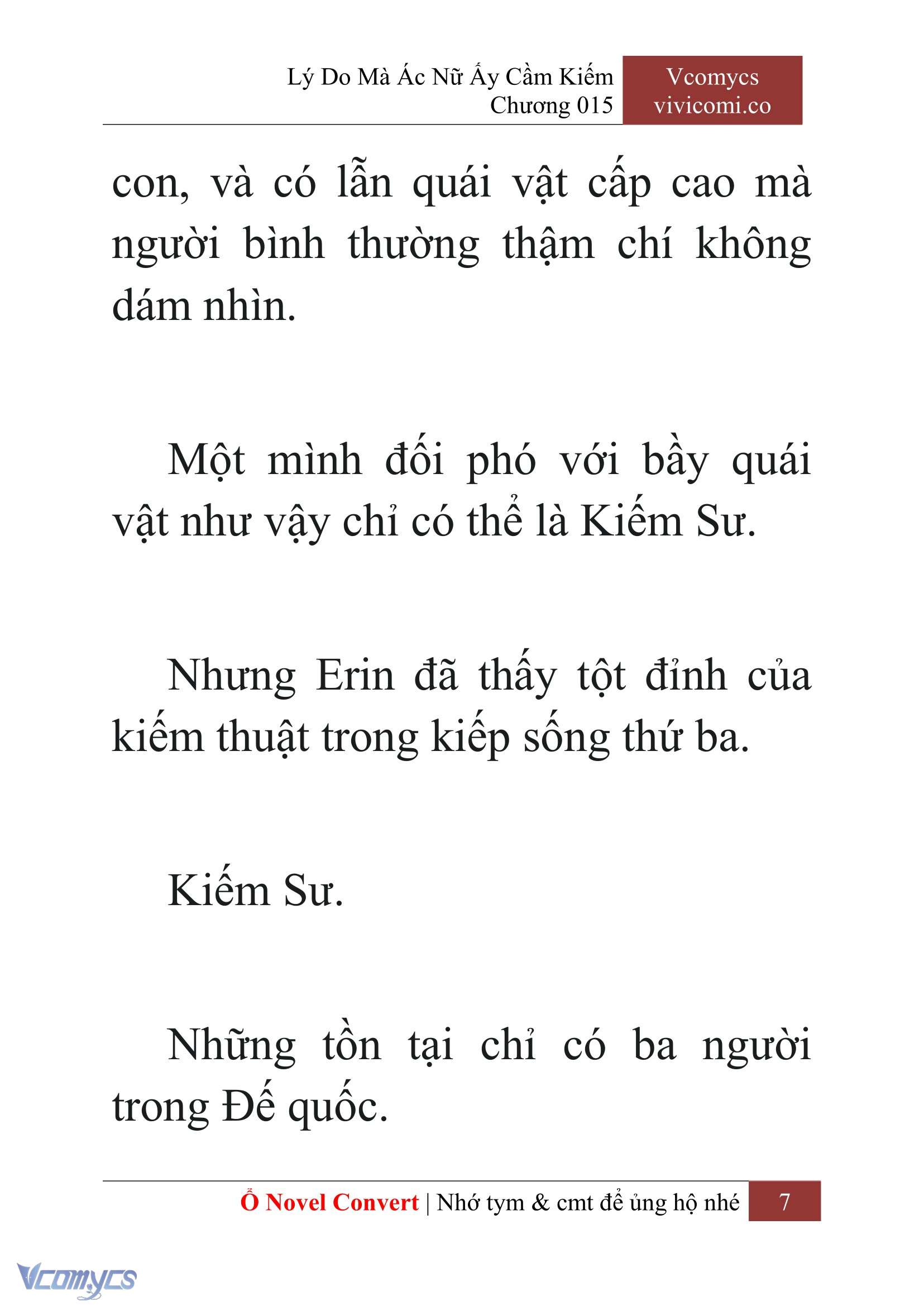 [Novel] Lý Do Mà Ác Nữ Ấy Cầm Kiếm Chap 15 - Trang 2
