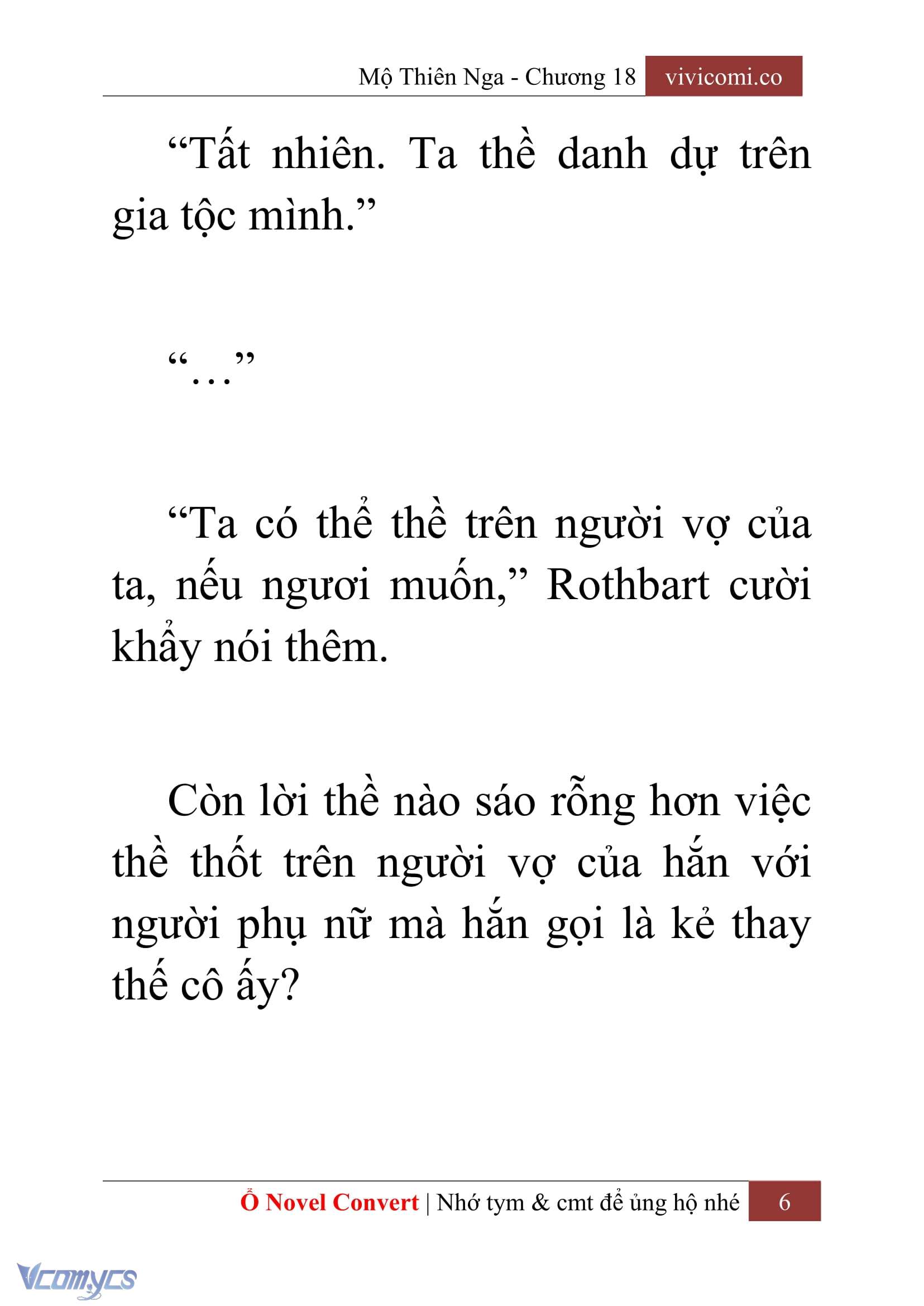 [Novel] Mộ Thiên Nga Chap 18 - Trang 2