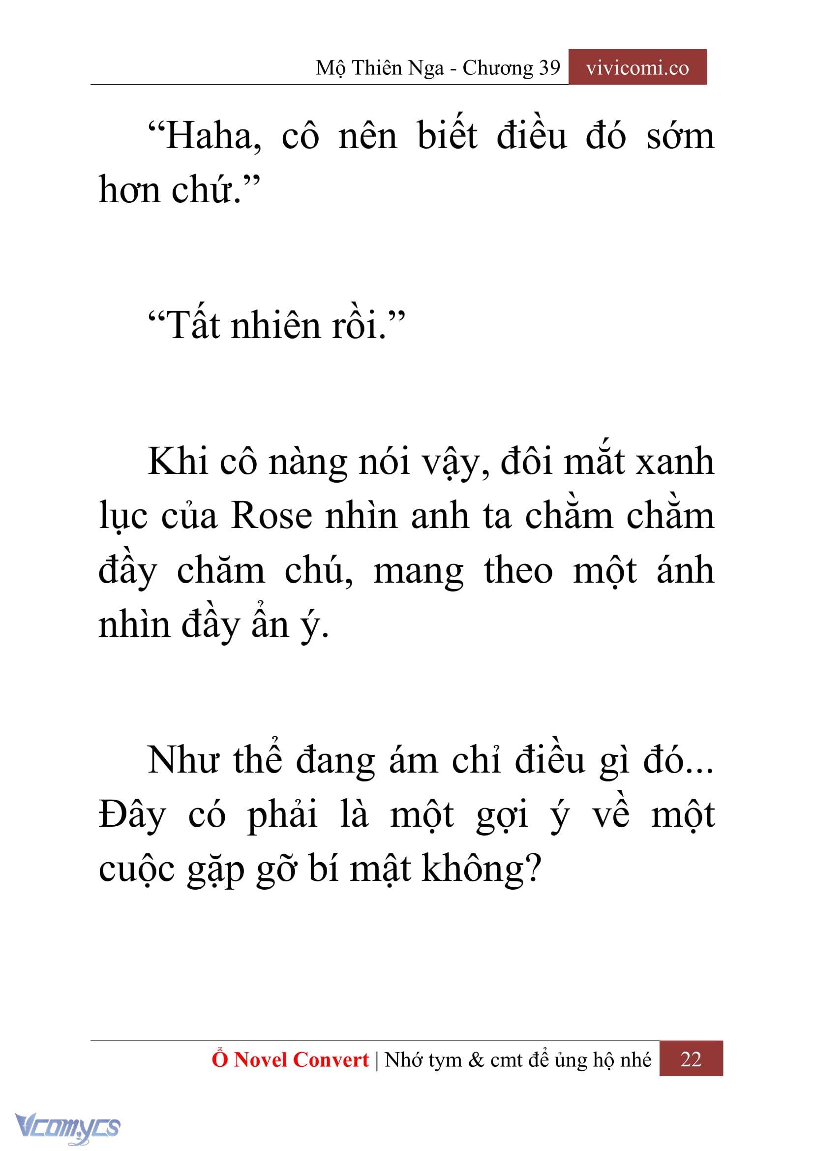 [Novel] Mộ Thiên Nga Chap 39 - Trang 2