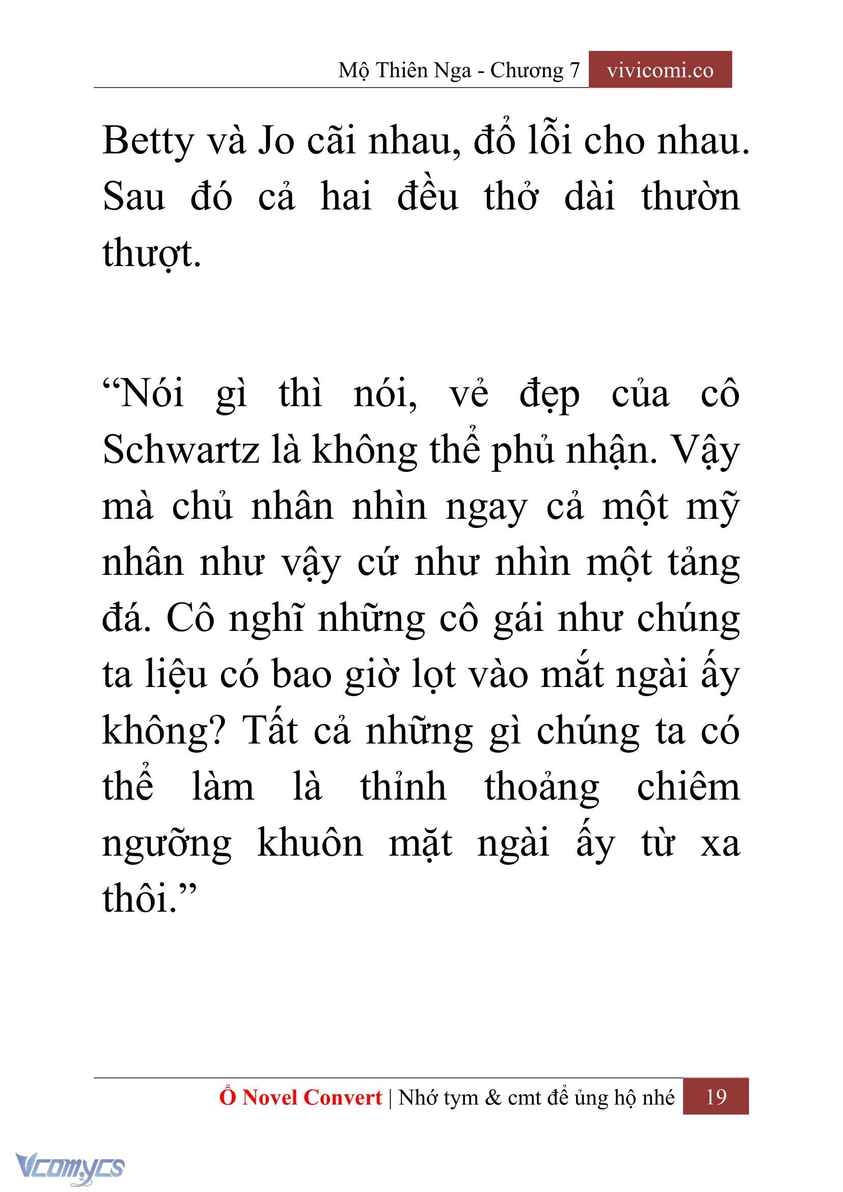 [Novel] Mộ Thiên Nga Chap 7 - Trang 2