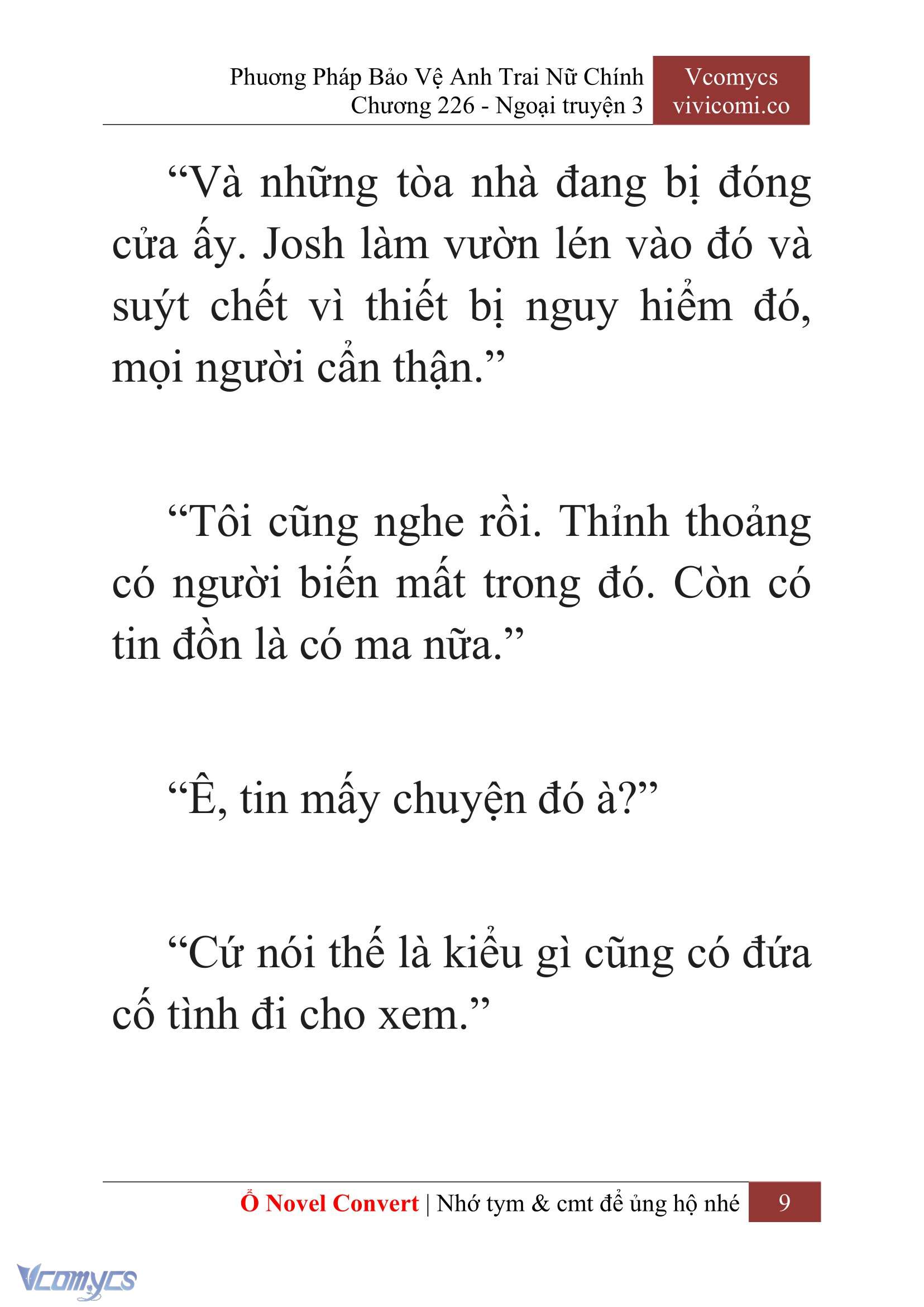 [Novel] Phương Pháp Bảo Vệ Anh Trai Nữ Chính Chap 226 - Next Chap 227