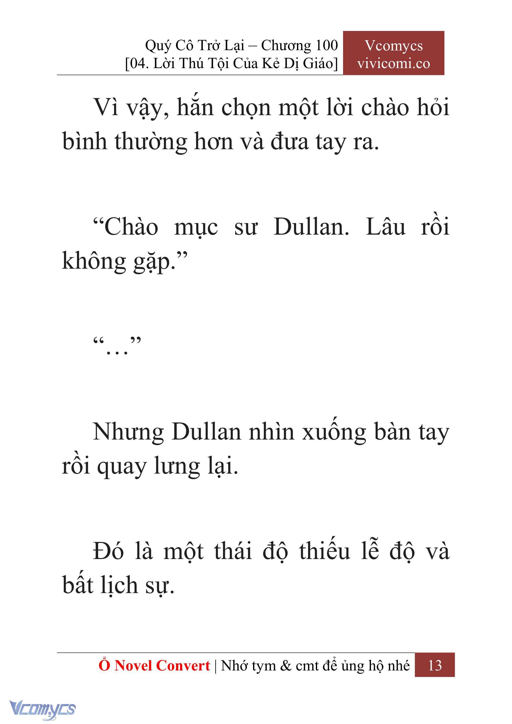 [Novel] Quý Cô Trở Lại Chap 100 - Trang 2