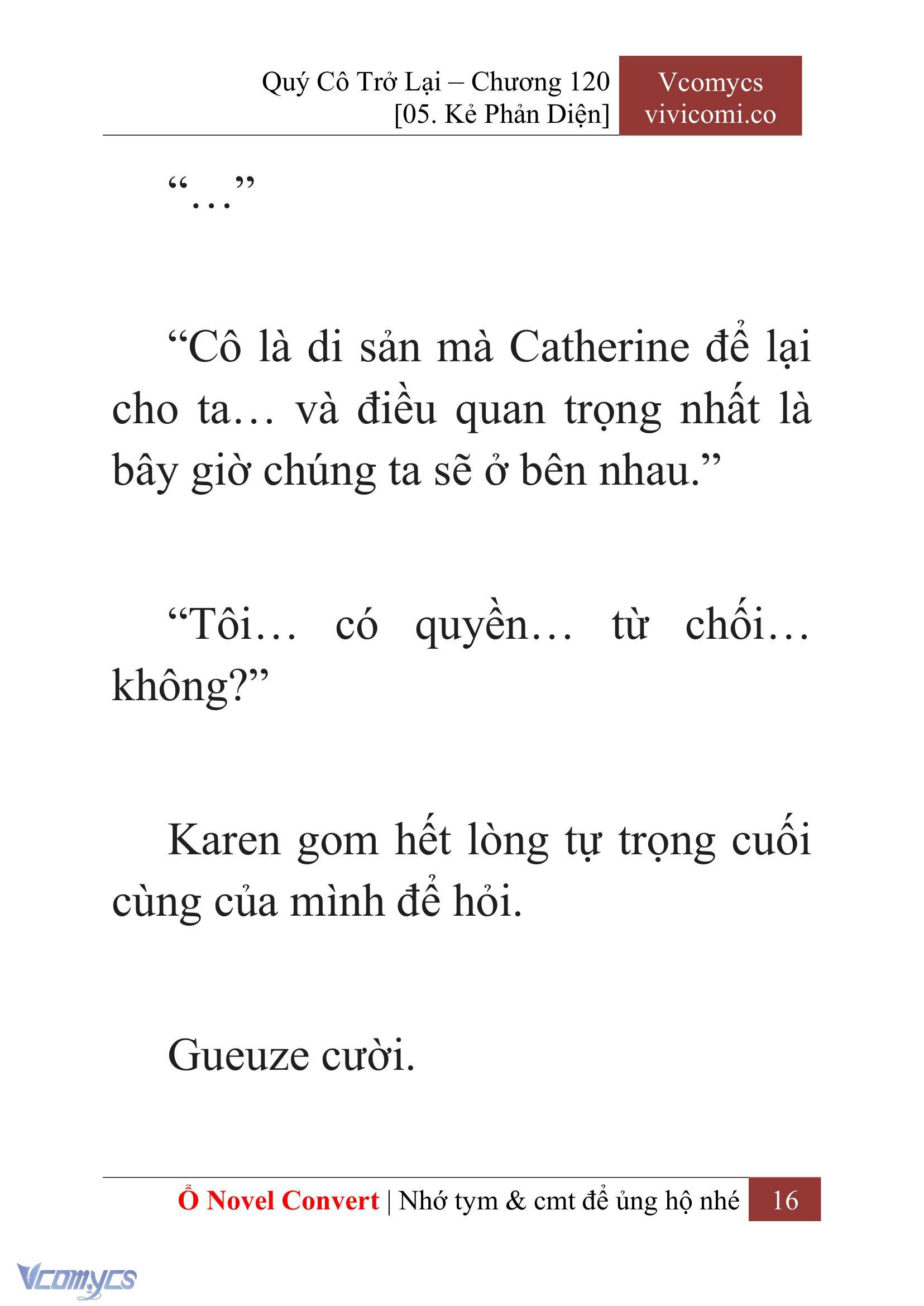 [Novel] Quý Cô Trở Lại Chap 120 - Trang 2