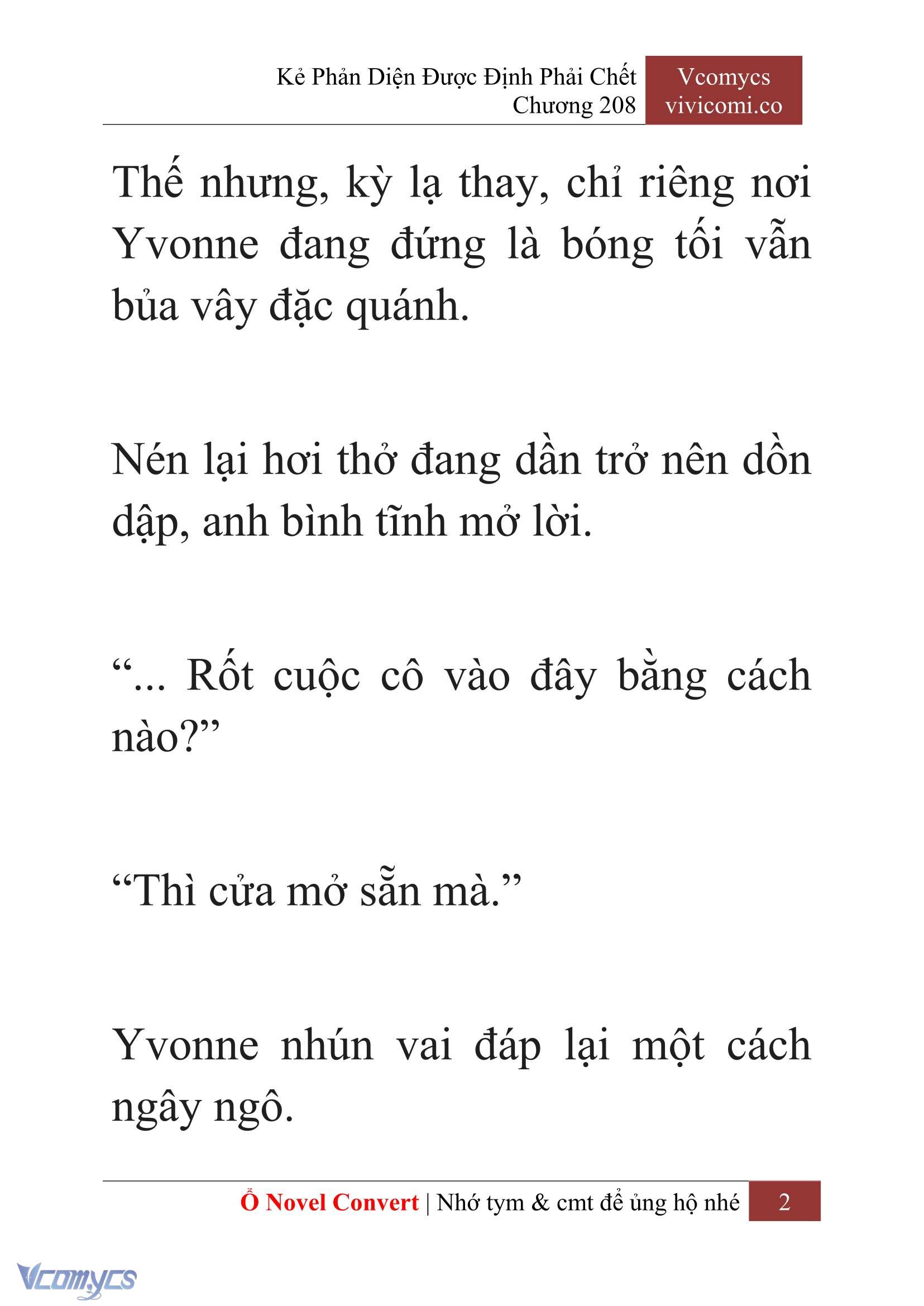 [Novel] Kẻ Phản Diện Được Định Phải Chết Chap 208 - Trang 2