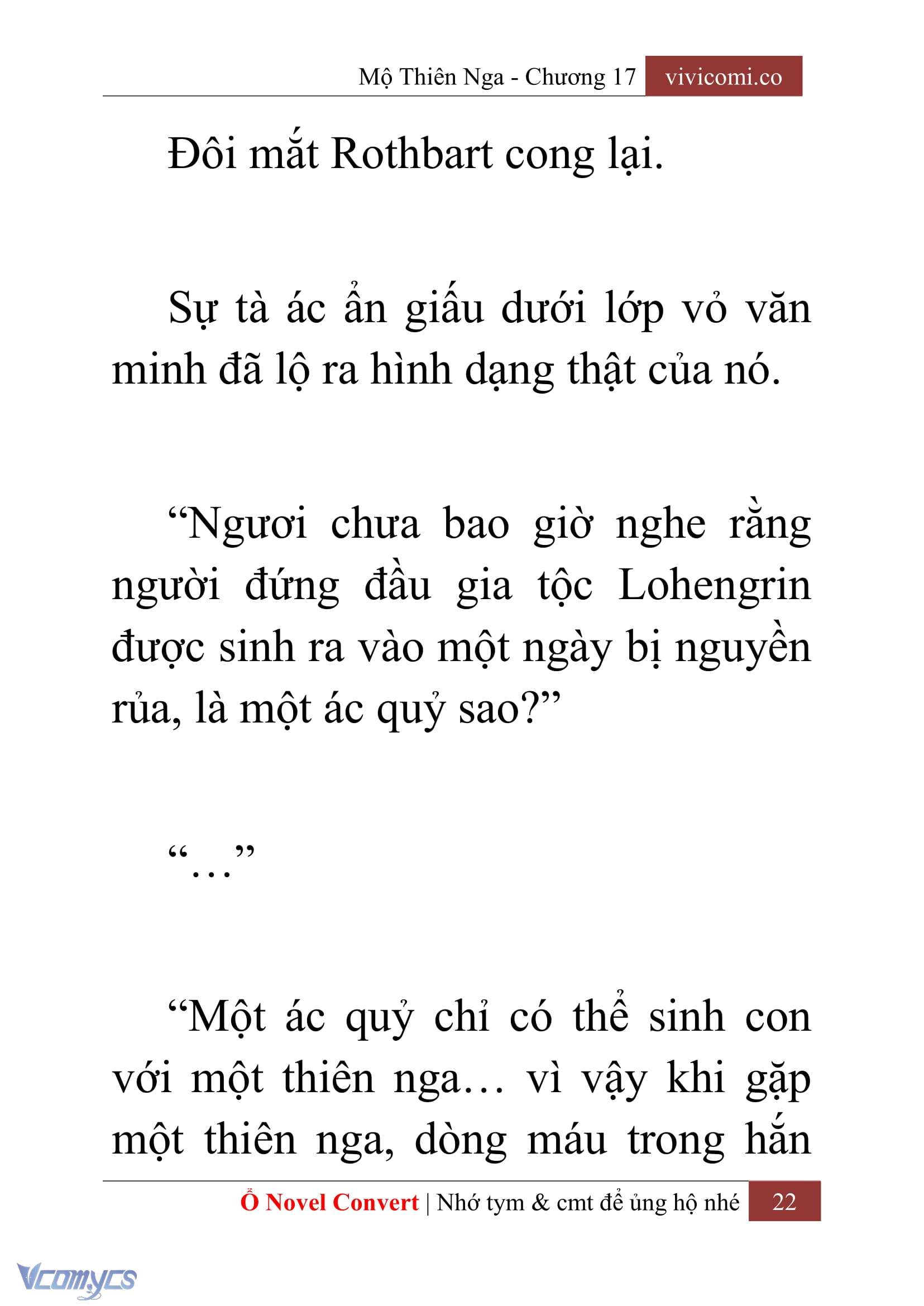 [Novel] Mộ Thiên Nga Chap 17 - Trang 2
