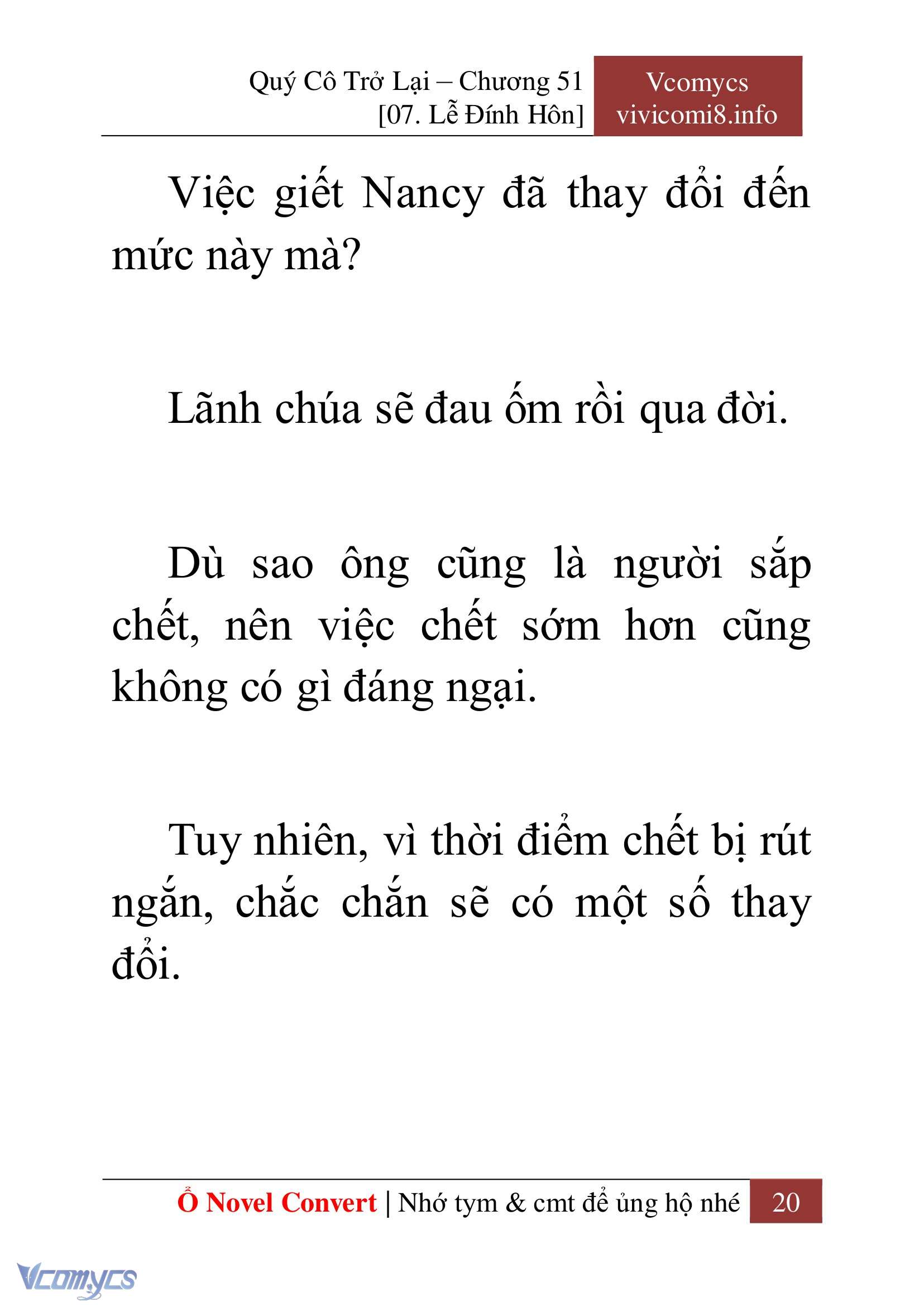 [Novel] Quý Cô Trở Lại Chap 51 - Trang 2