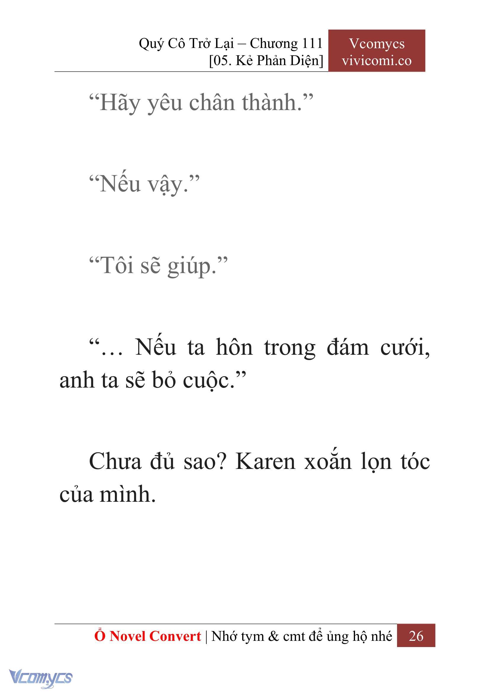 [Novel] Quý Cô Trở Lại Chap 111 - Trang 2