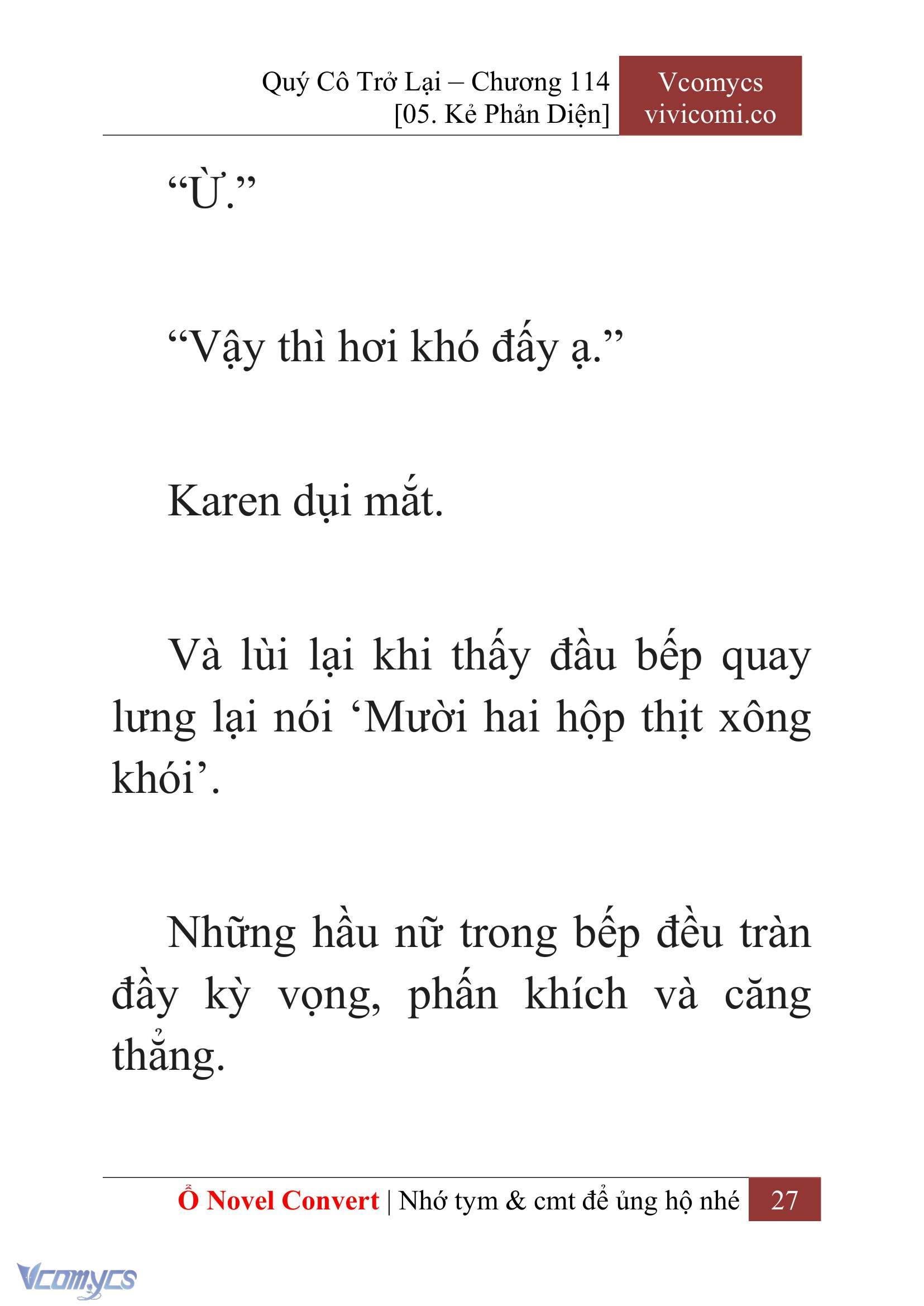 [Novel] Quý Cô Trở Lại Chap 114 - Trang 2