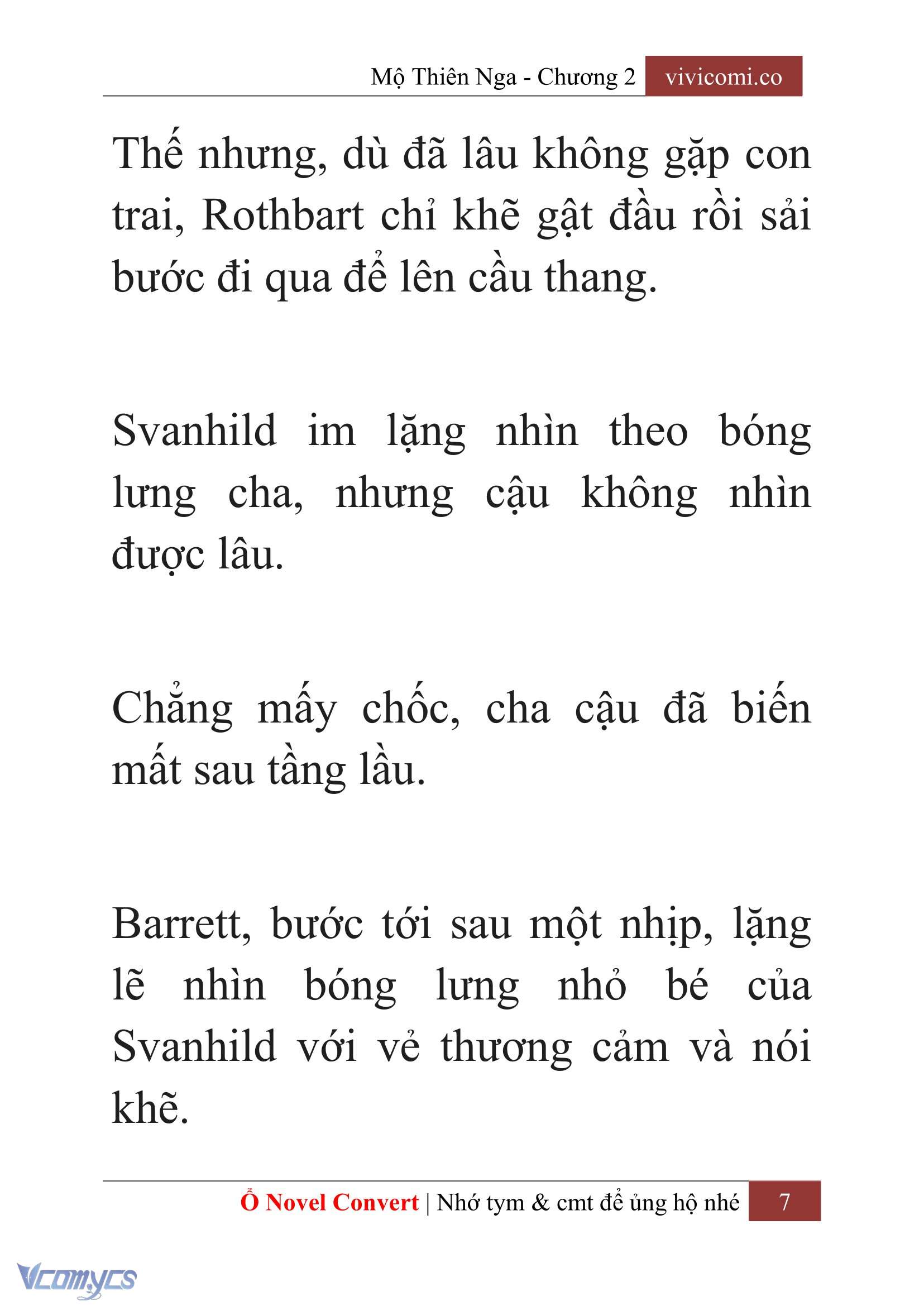 [Novel] Mộ Thiên Nga Chap 2 - Trang 2