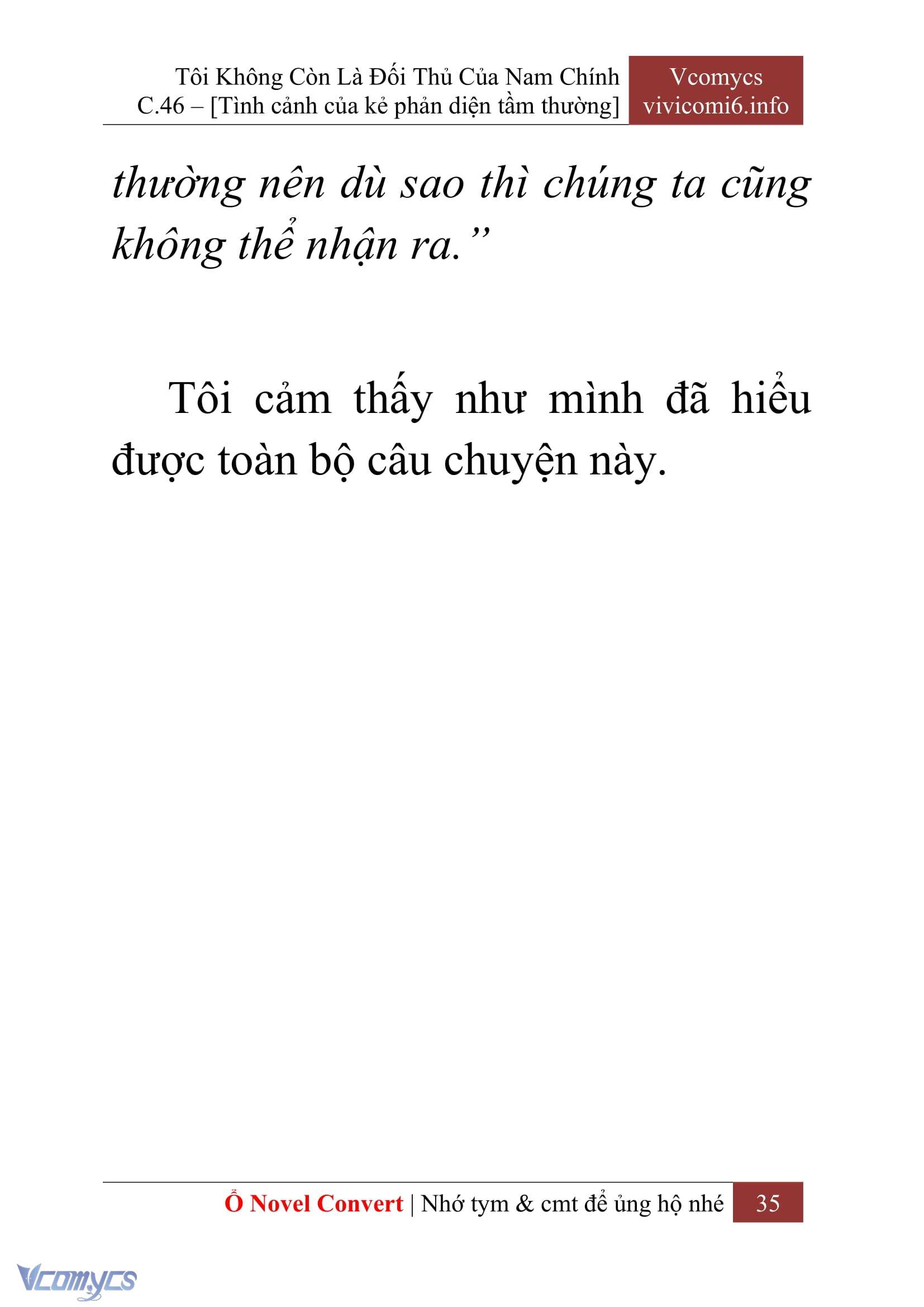 [Novel] Tôi Không Còn Là Đối Thủ Của Nam Chính Chap 46 - Trang 2