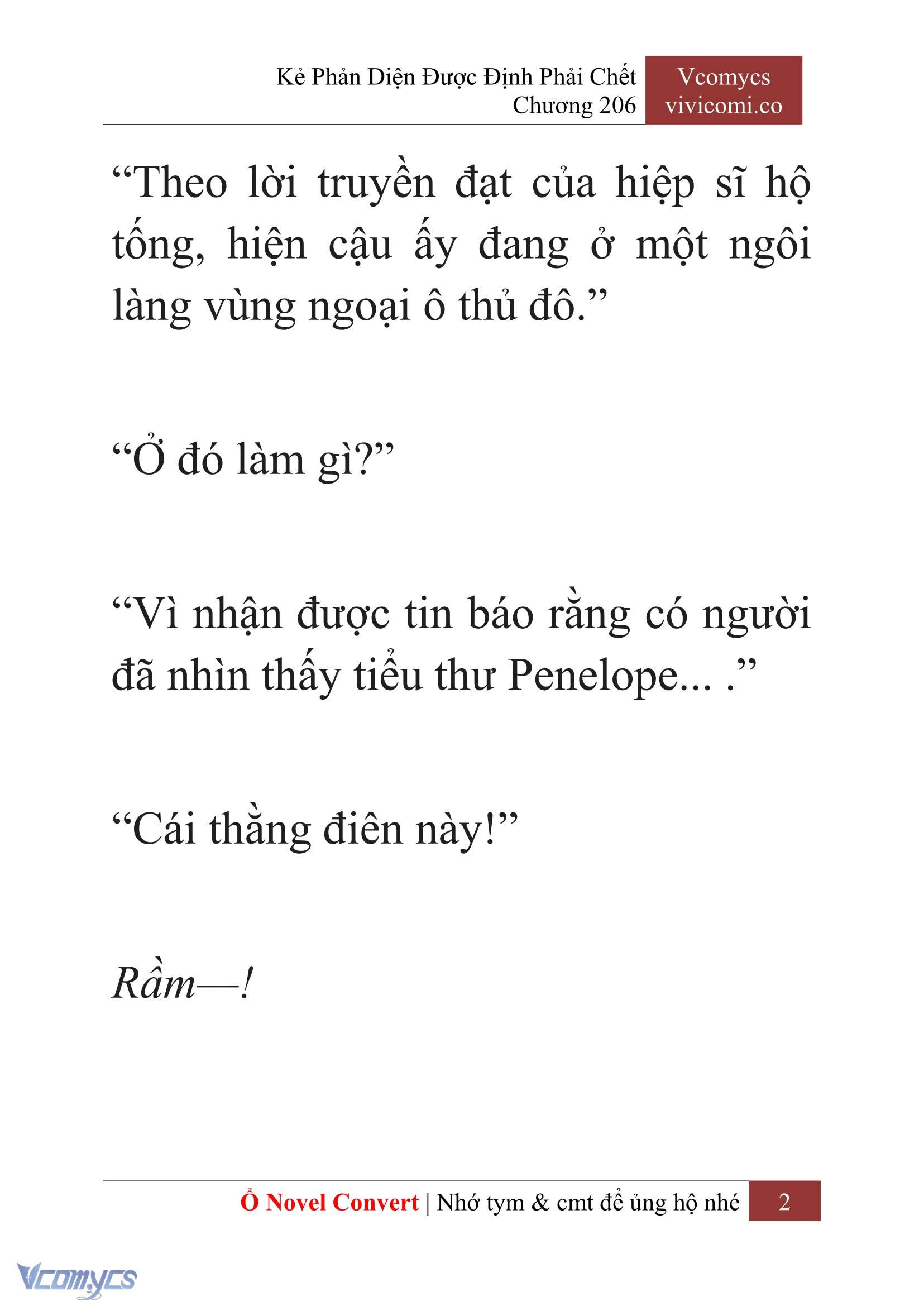 [Novel] Kẻ Phản Diện Được Định Phải Chết Chap 206 - Trang 2