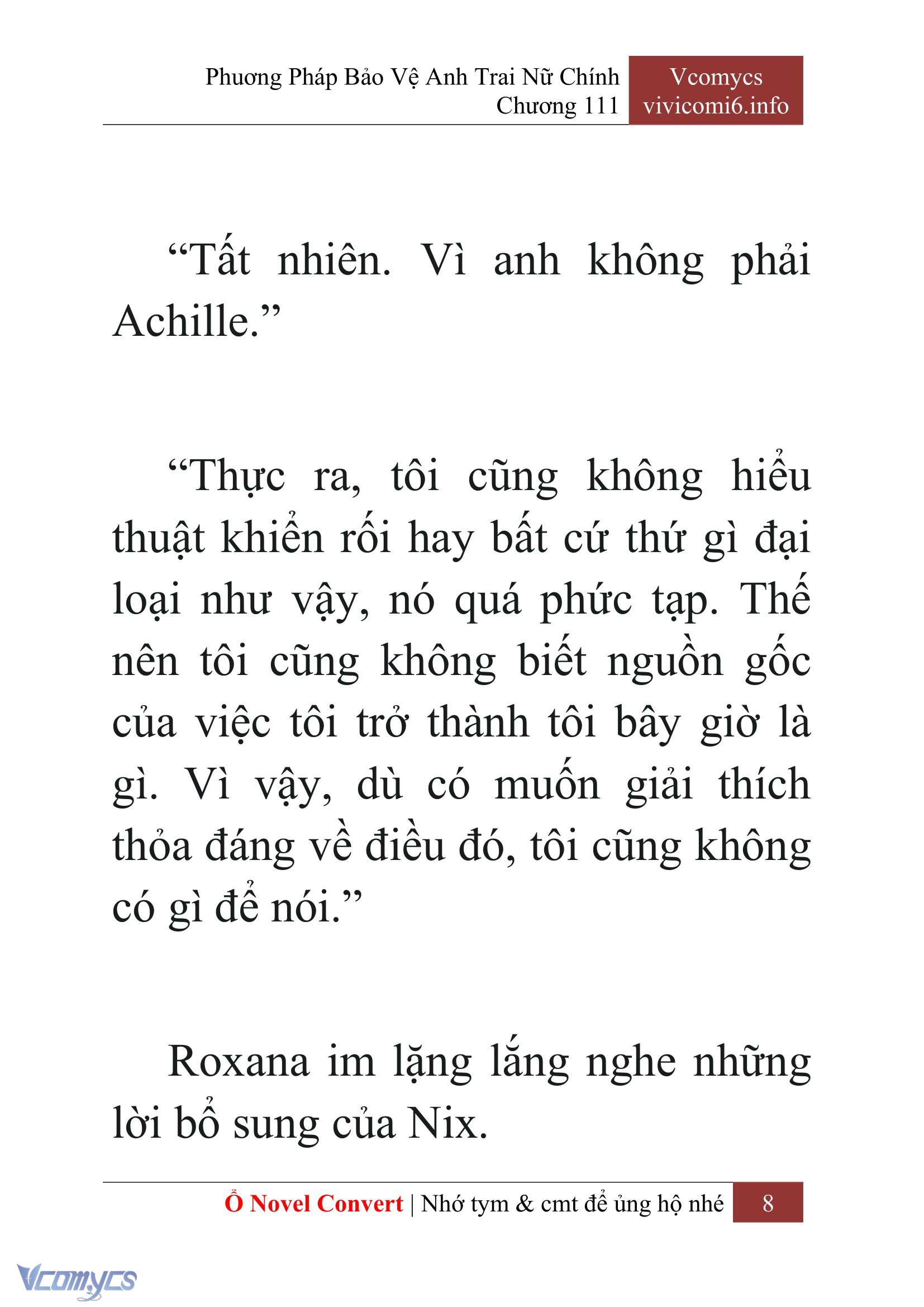 [Novel] Phương Pháp Bảo Vệ Anh Trai Nữ Chính Chap 111 - Trang 2