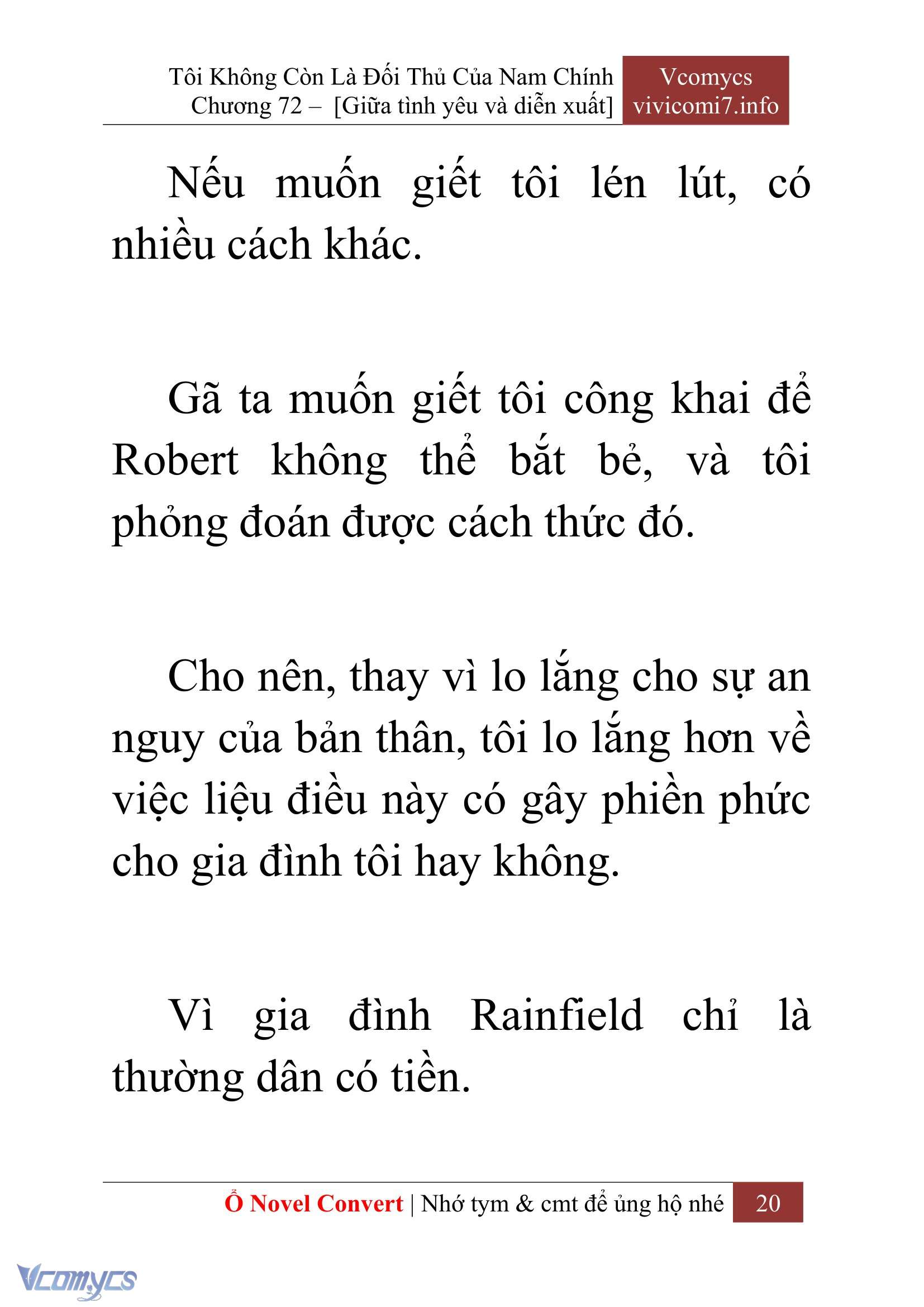 [Novel] Tôi Không Còn Là Đối Thủ Của Nam Chính Chap 72 - Trang 2