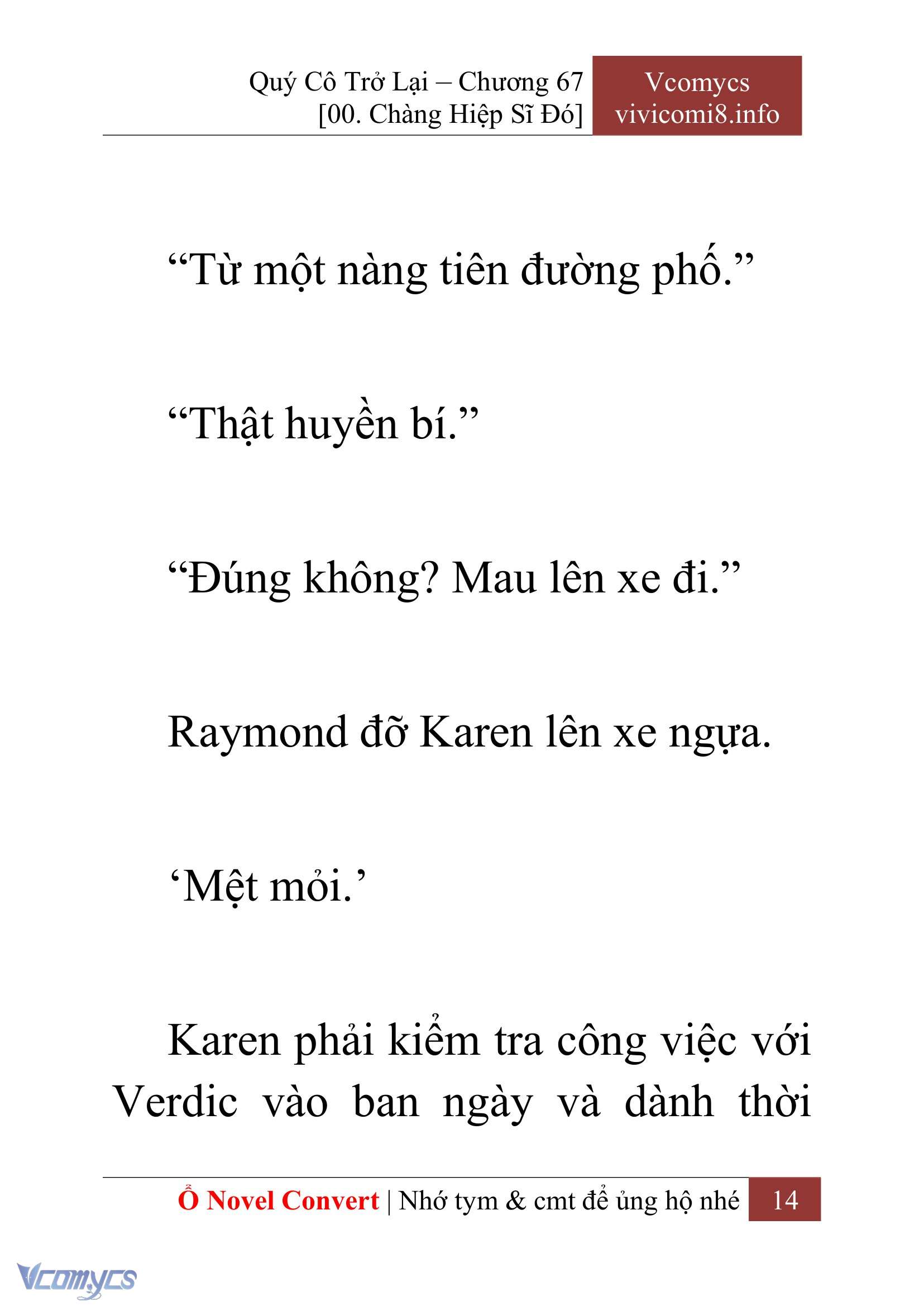 [Novel] Quý Cô Trở Lại Chap 67 - Trang 2