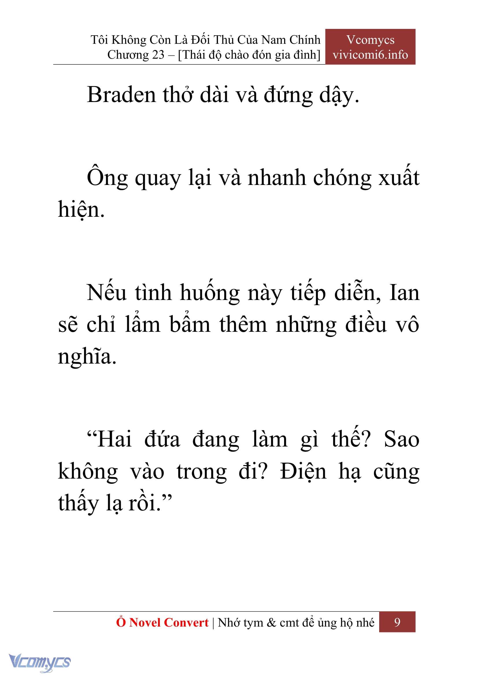 [Novel] Tôi Không Còn Là Đối Thủ Của Nam Chính Chap 23 - Trang 2