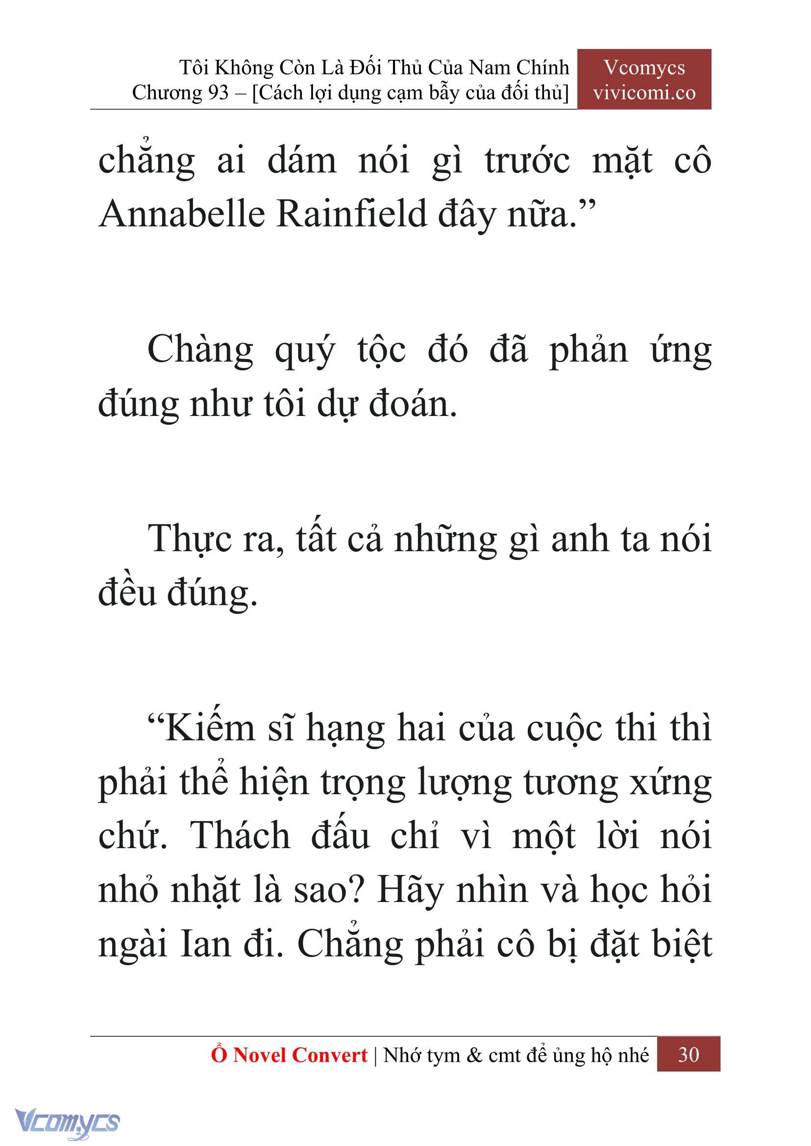 [Novel] Tôi Không Còn Là Đối Thủ Của Nam Chính Chap 93 - Trang 2