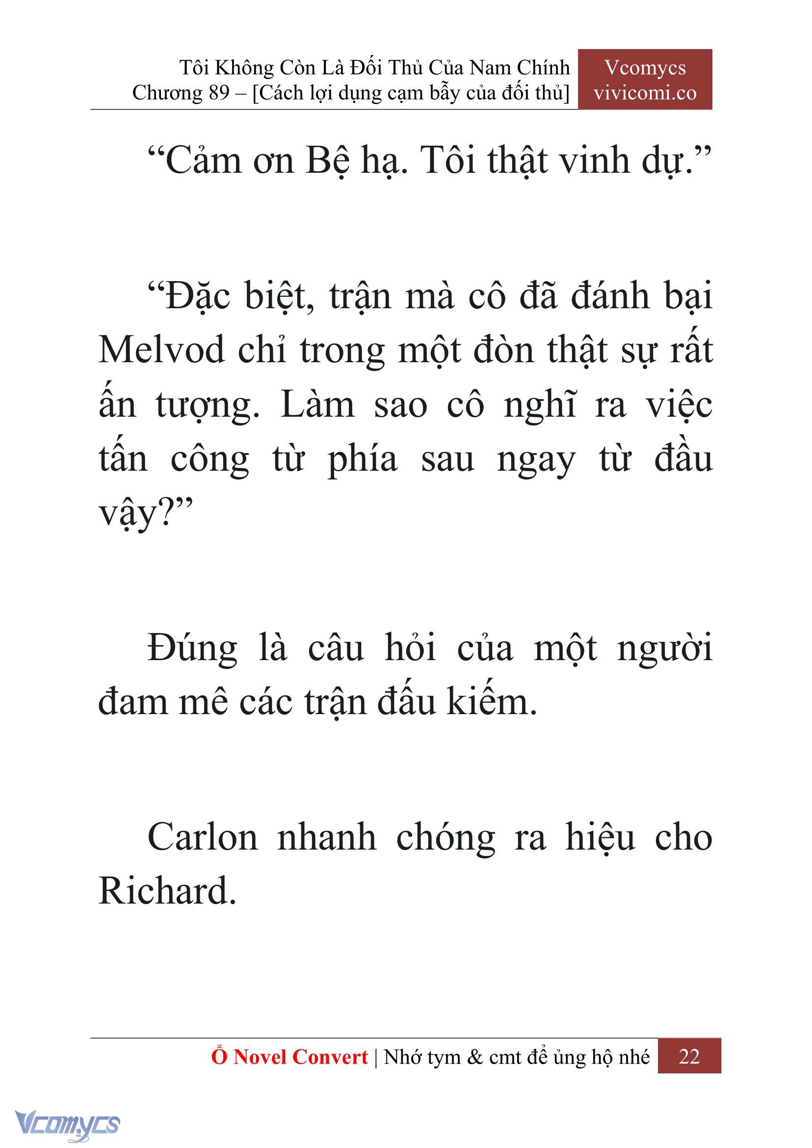 [Novel] Tôi Không Còn Là Đối Thủ Của Nam Chính Chap 89 - Trang 2