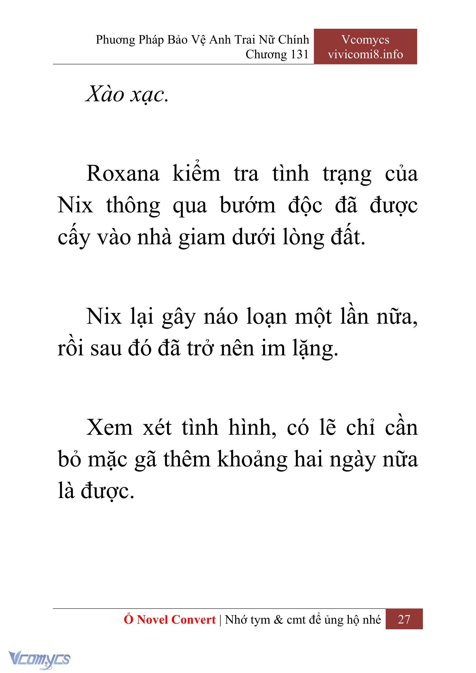 [Novel] Phương Pháp Bảo Vệ Anh Trai Nữ Chính Chap 131 - Trang 2