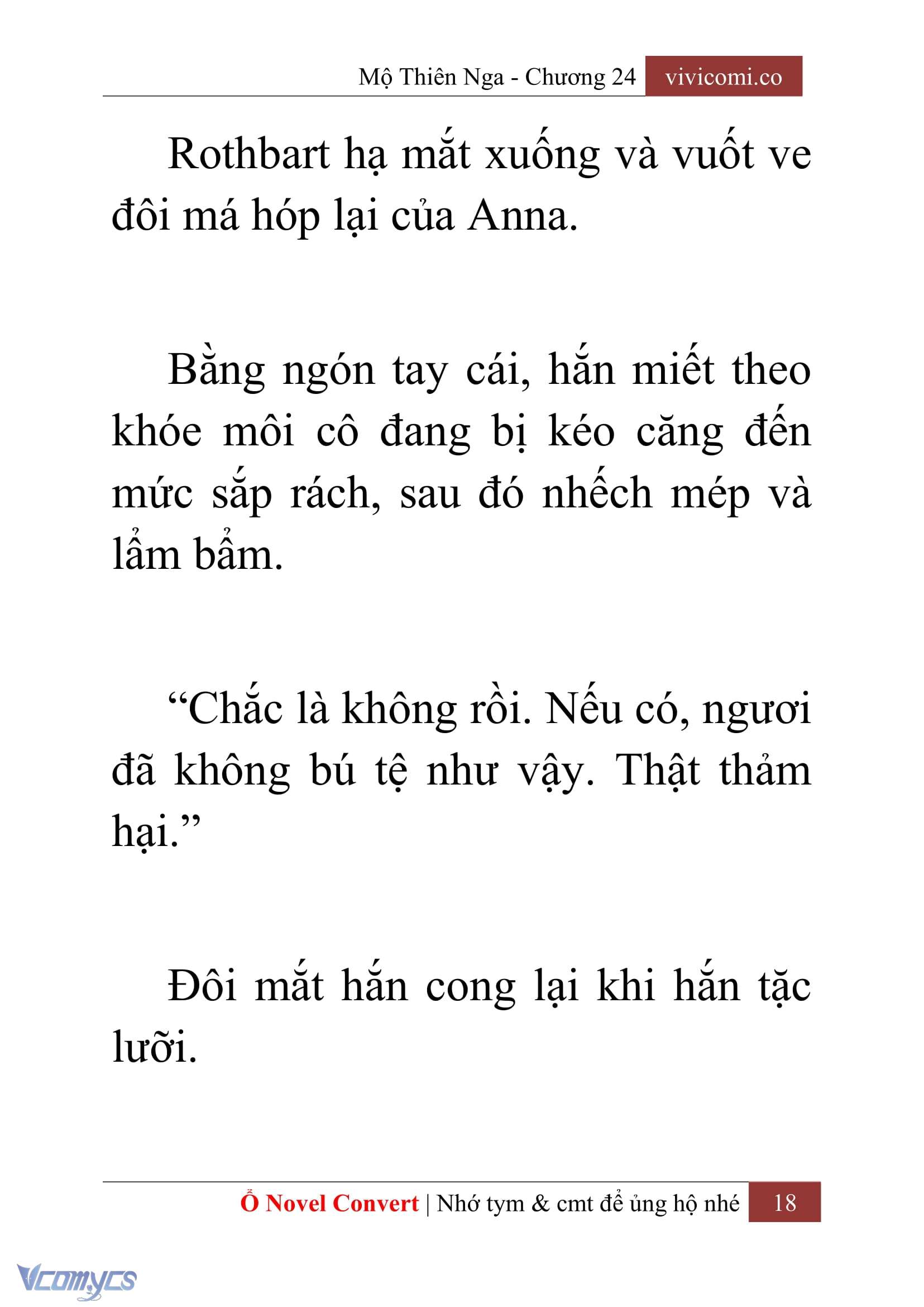 [Novel] Mộ Thiên Nga Chap 24 - Trang 2