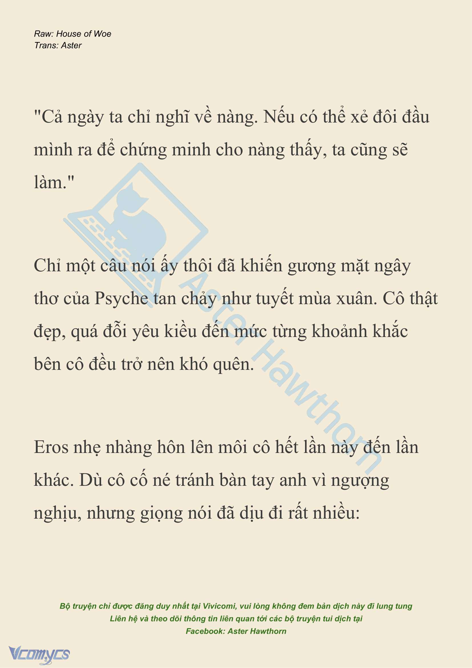 [NOVEL] Dành Cho Các Nữ Thần: Dành cho Psyche Chap 27 - Trang 2