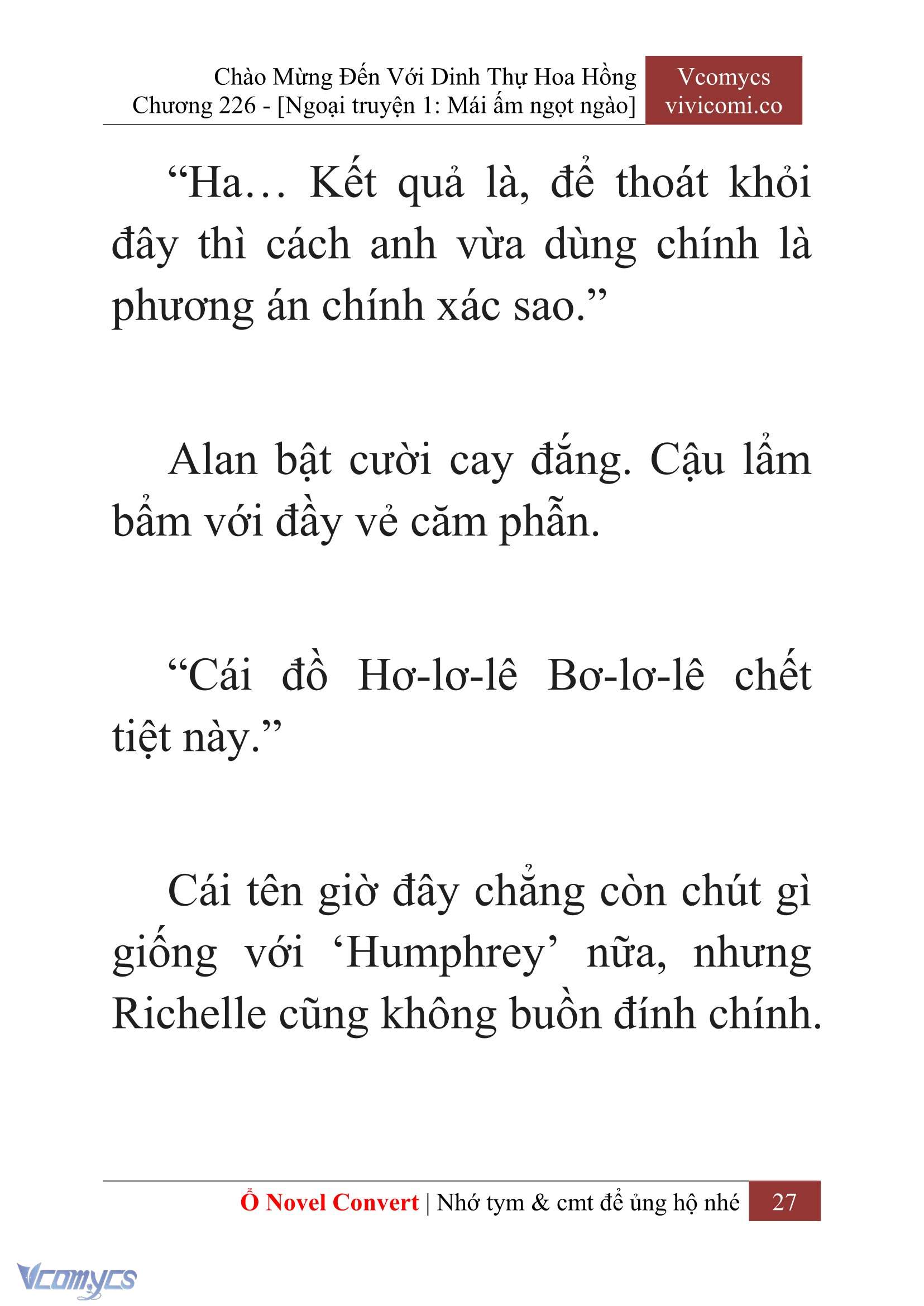 [Novel] Chào Mừng Đến Với Dinh Thự Hoa Hồng Chap 226 - Trang 2