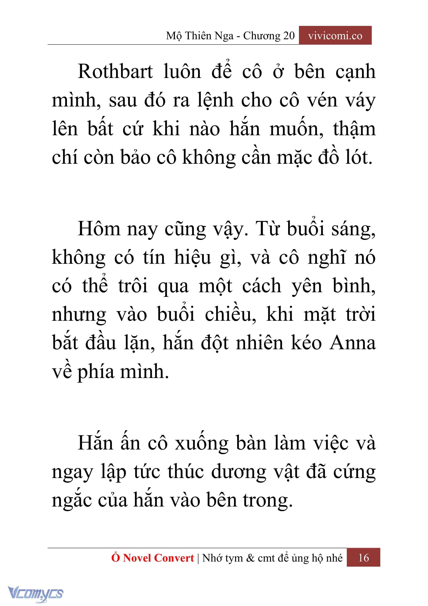 [Novel] Mộ Thiên Nga Chap 20 - Next 