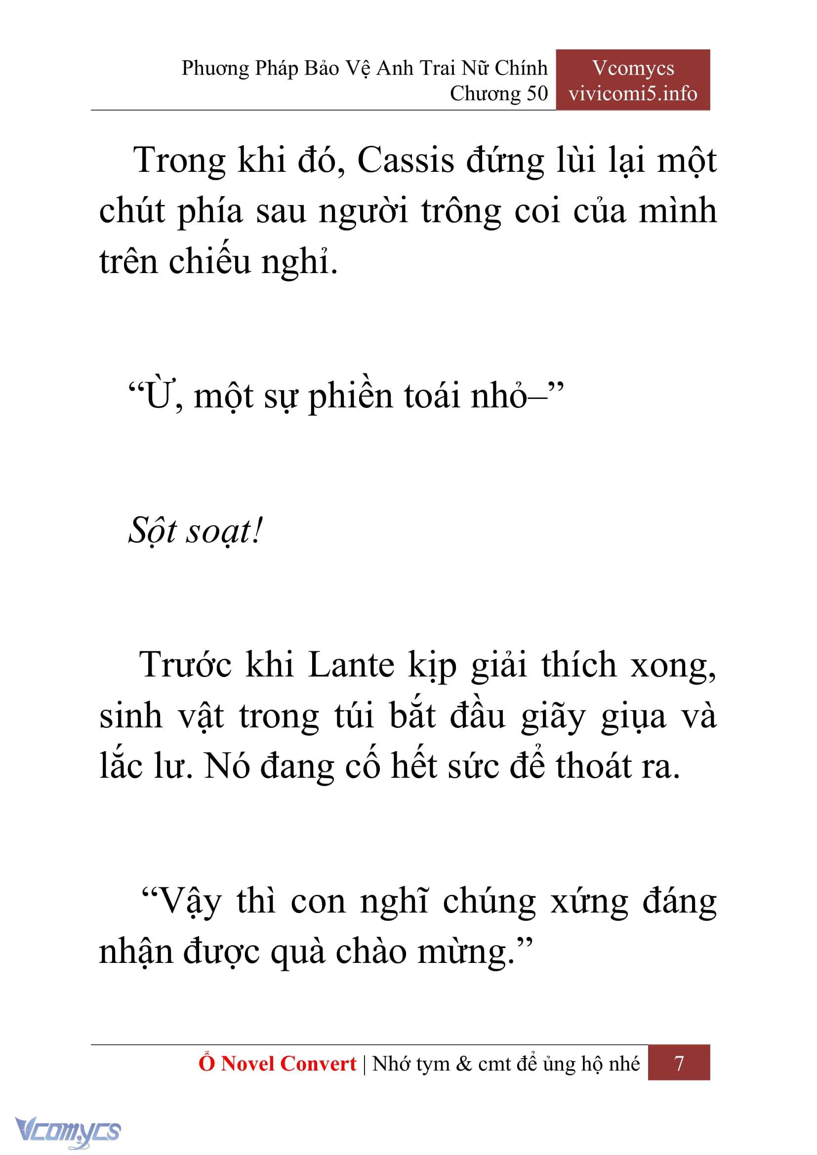 [Novel] Phương Pháp Bảo Vệ Anh Trai Nữ Chính Chap 50 - Trang 2