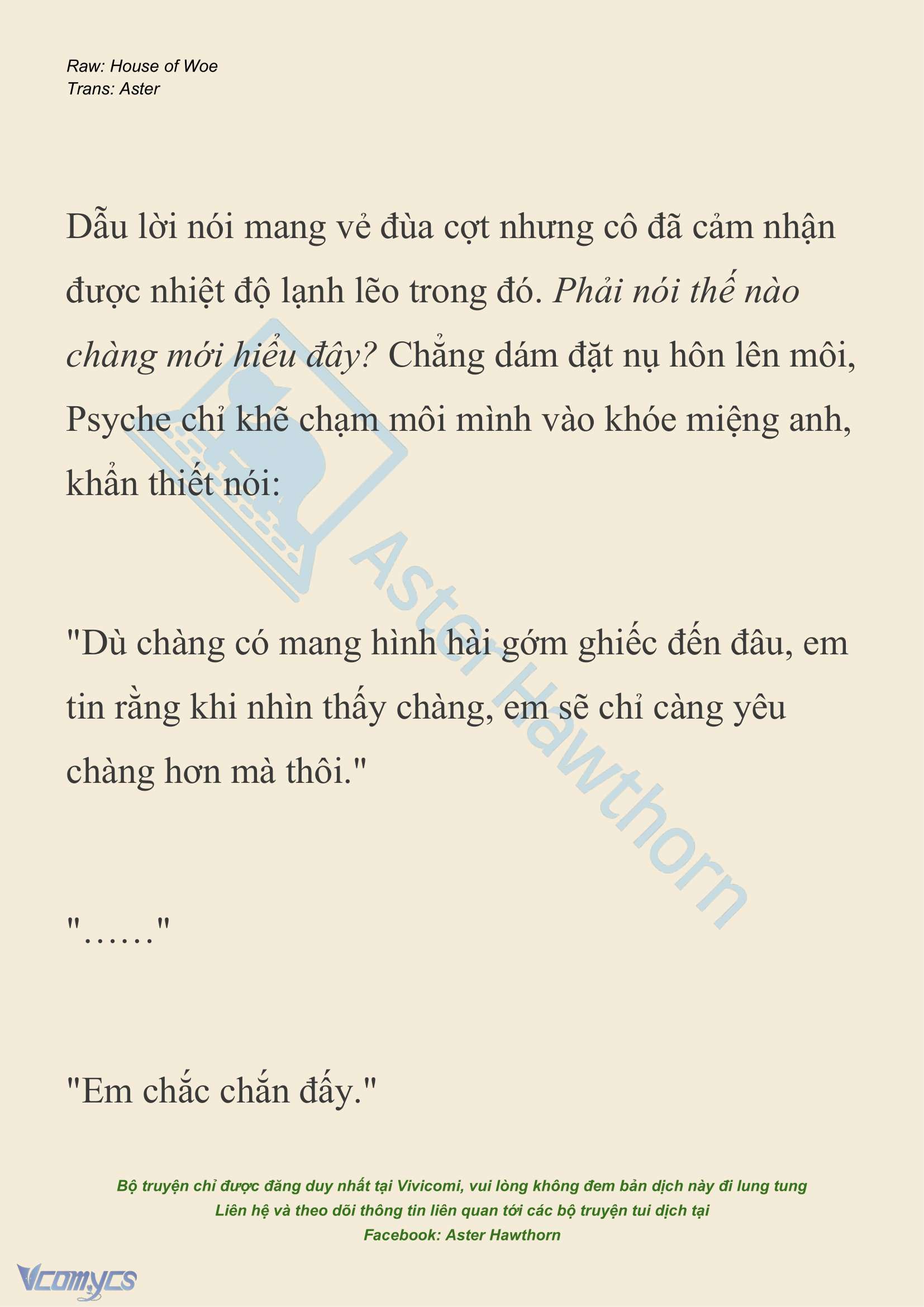 [NOVEL] Dành Cho Các Nữ Thần: Dành cho Psyche Chap 24 - Next Chap 25
