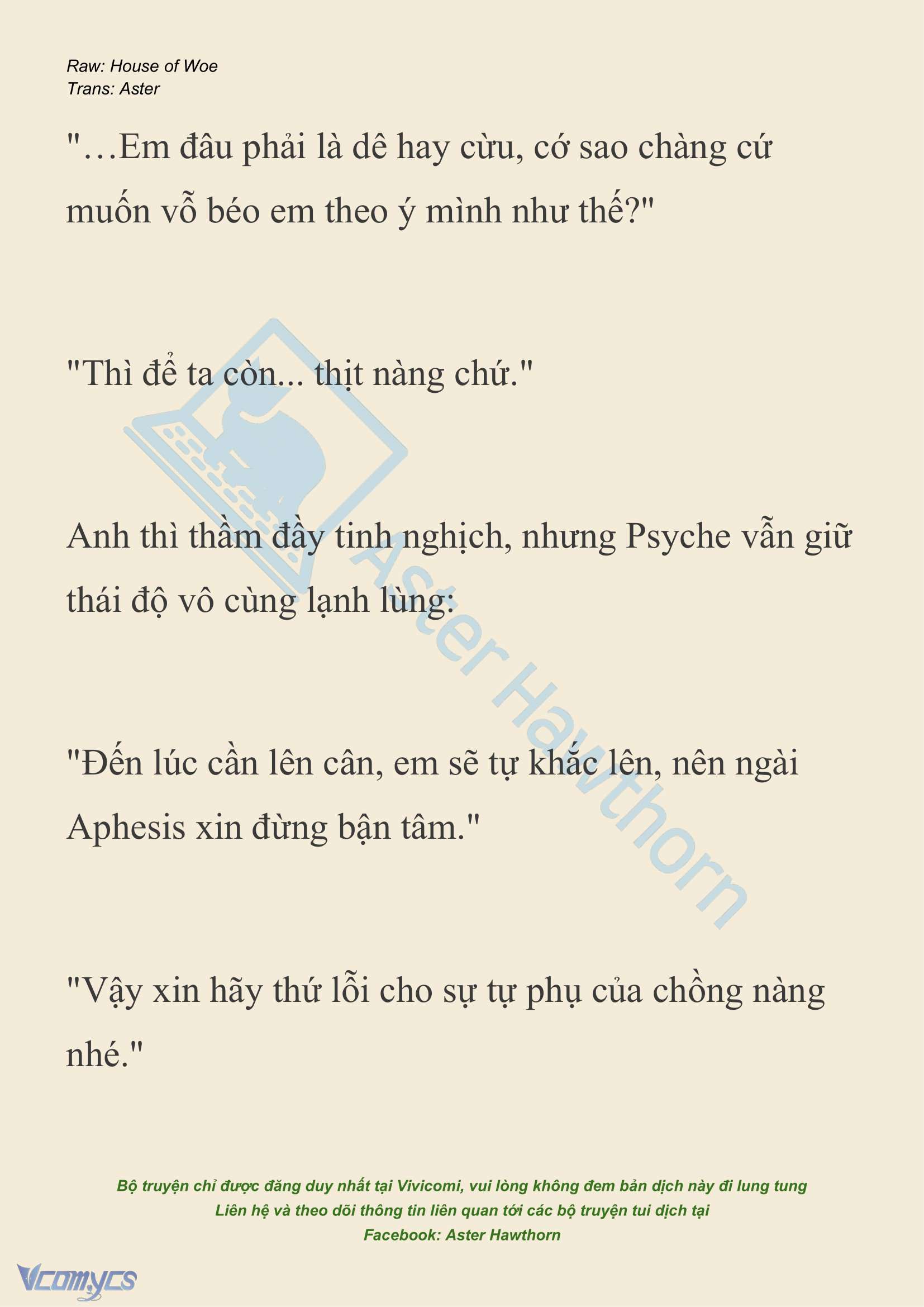 [NOVEL] Dành Cho Các Nữ Thần: Dành cho Psyche Chap 27 - Trang 2