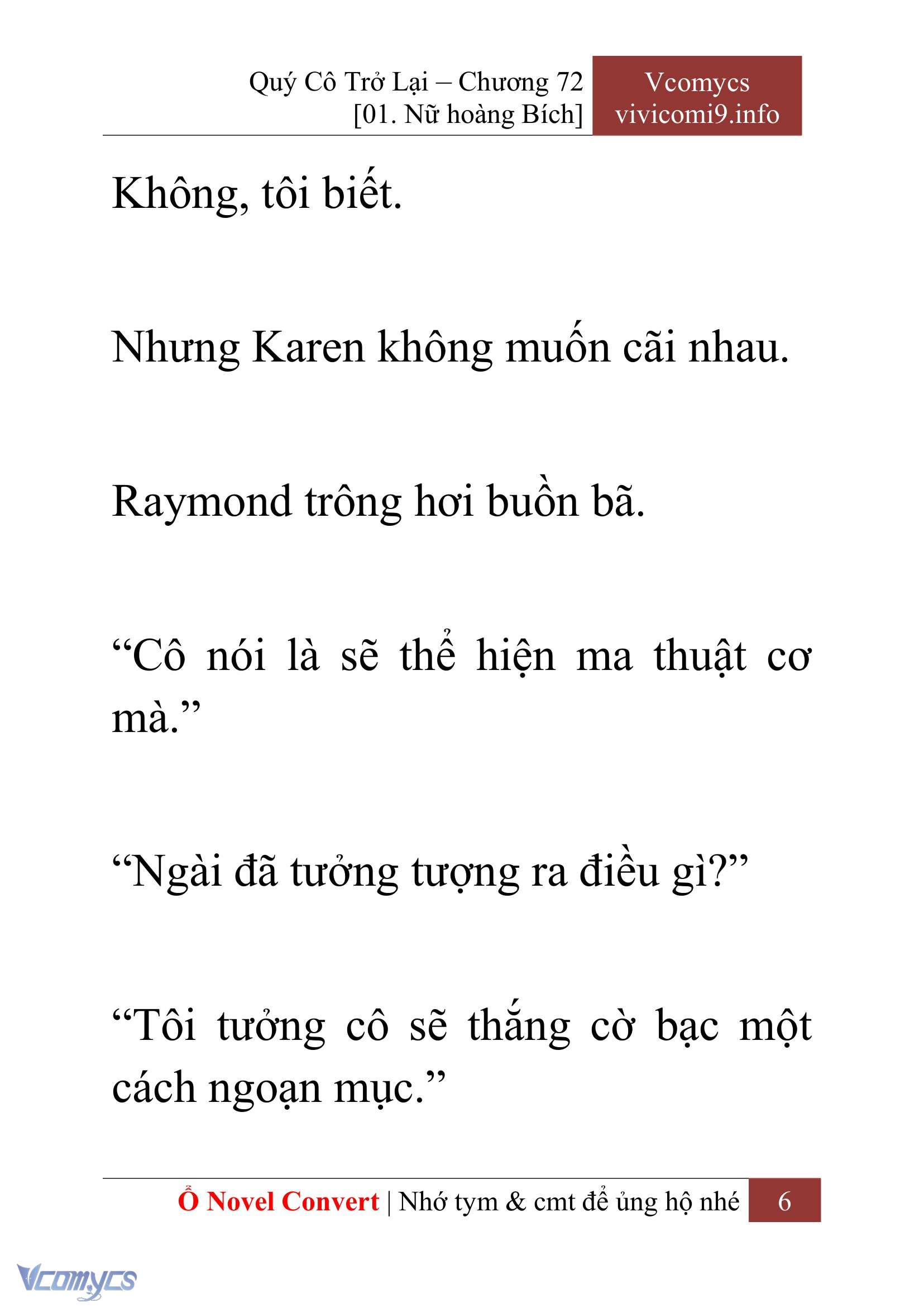 [Novel] Quý Cô Trở Lại Chap 72 - Trang 2