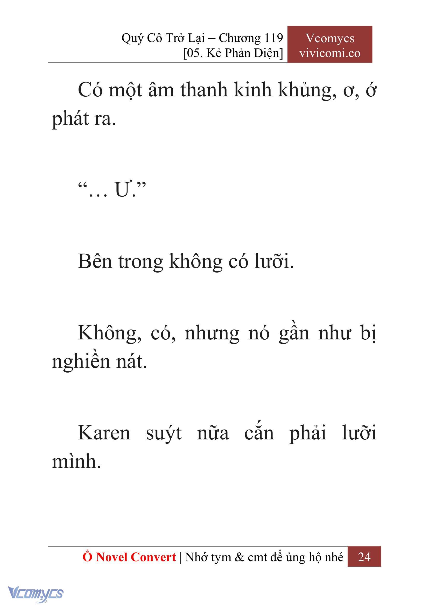 [Novel] Quý Cô Trở Lại Chap 119 - Trang 2