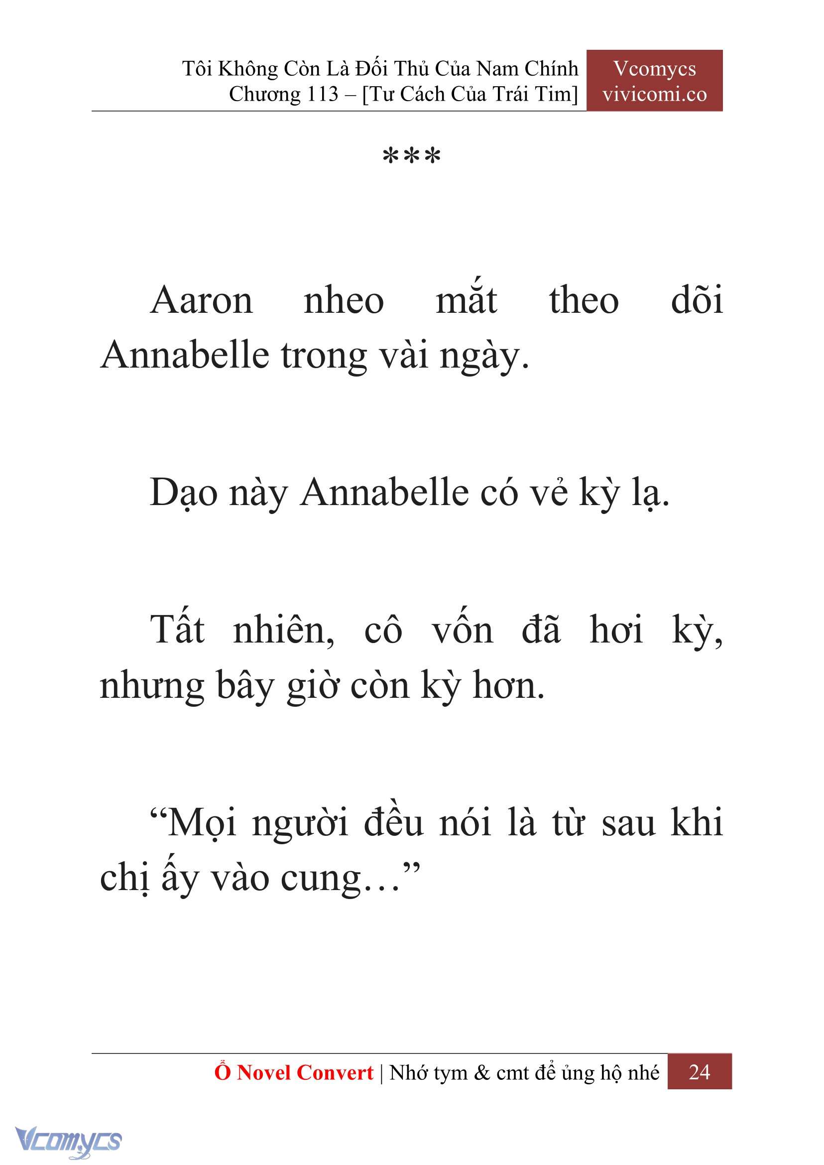 [Novel] Tôi Không Còn Là Đối Thủ Của Nam Chính Chap 113 - Trang 2
