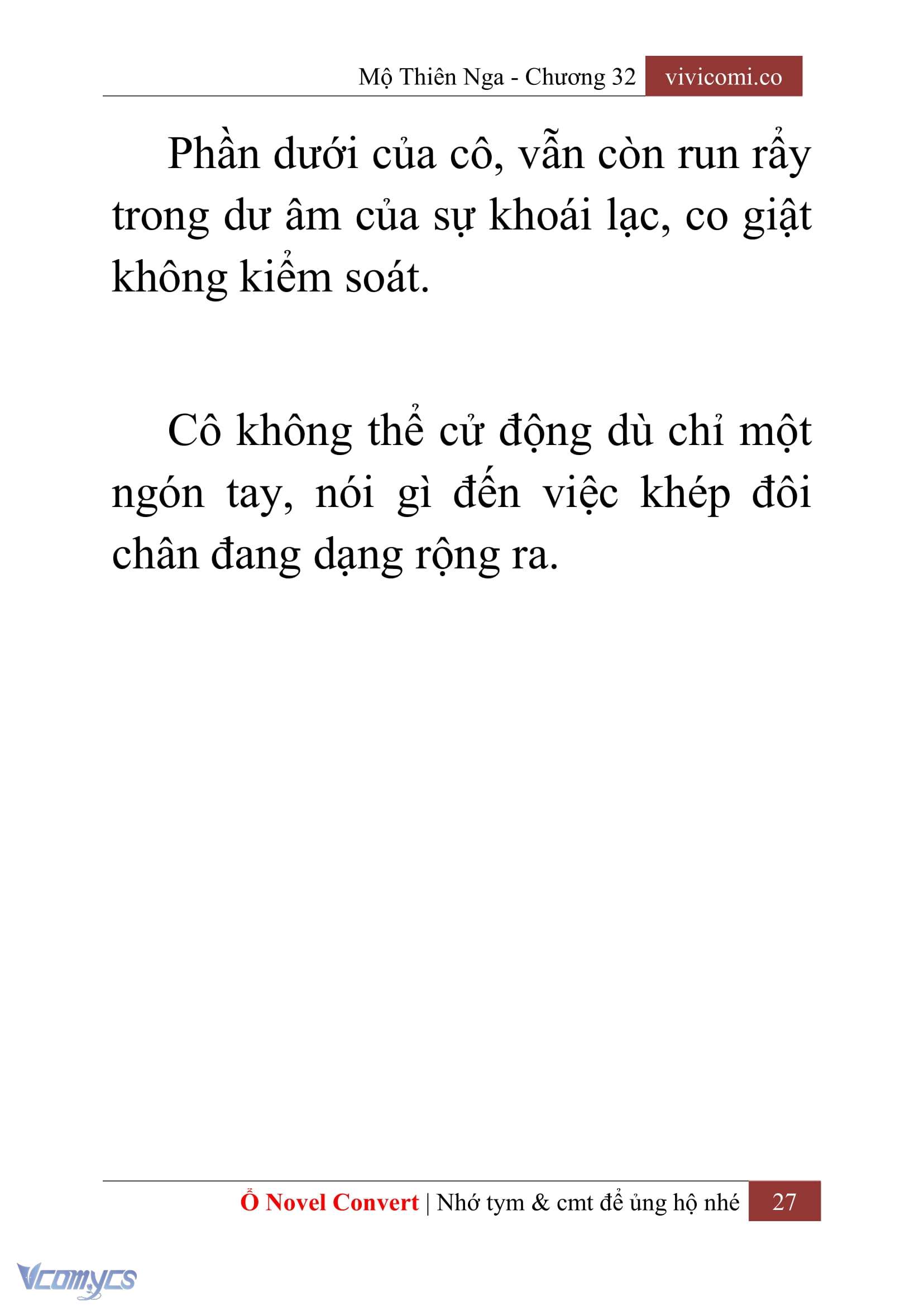 [Novel] Mộ Thiên Nga Chap 32 - Trang 2