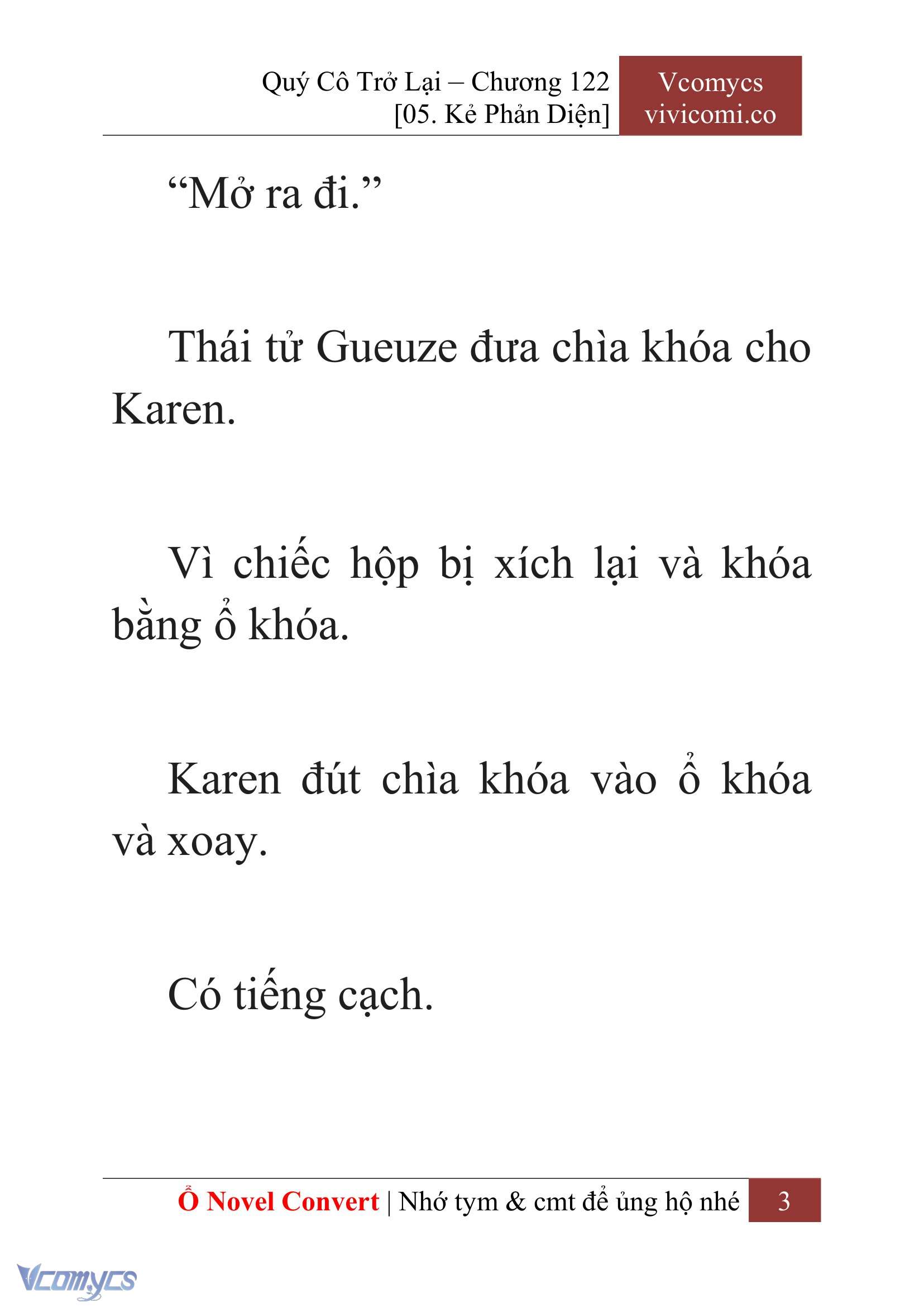 [Novel] Quý Cô Trở Lại Chap 122 - Trang 2