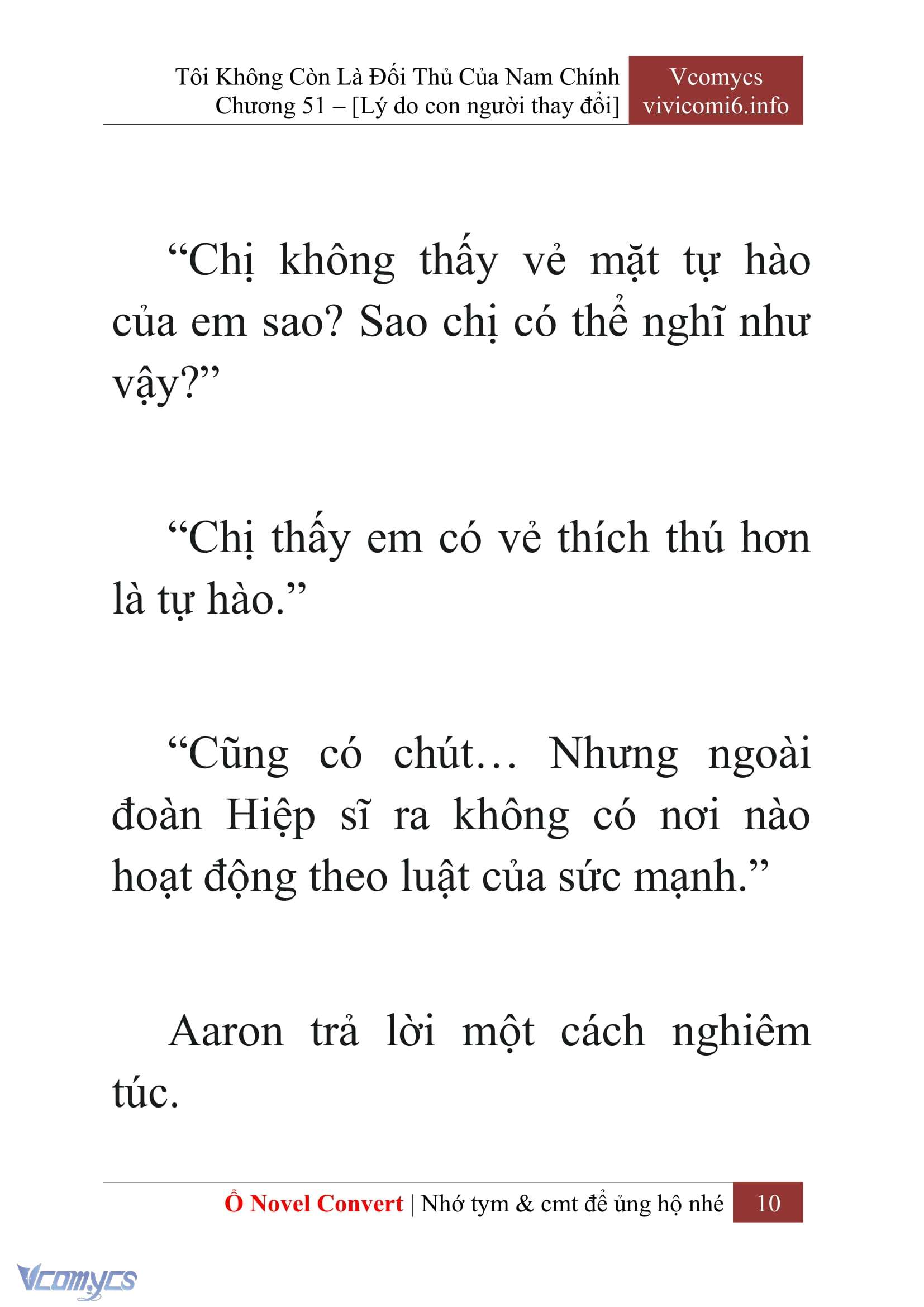[Novel] Tôi Không Còn Là Đối Thủ Của Nam Chính Chap 51 - Trang 2