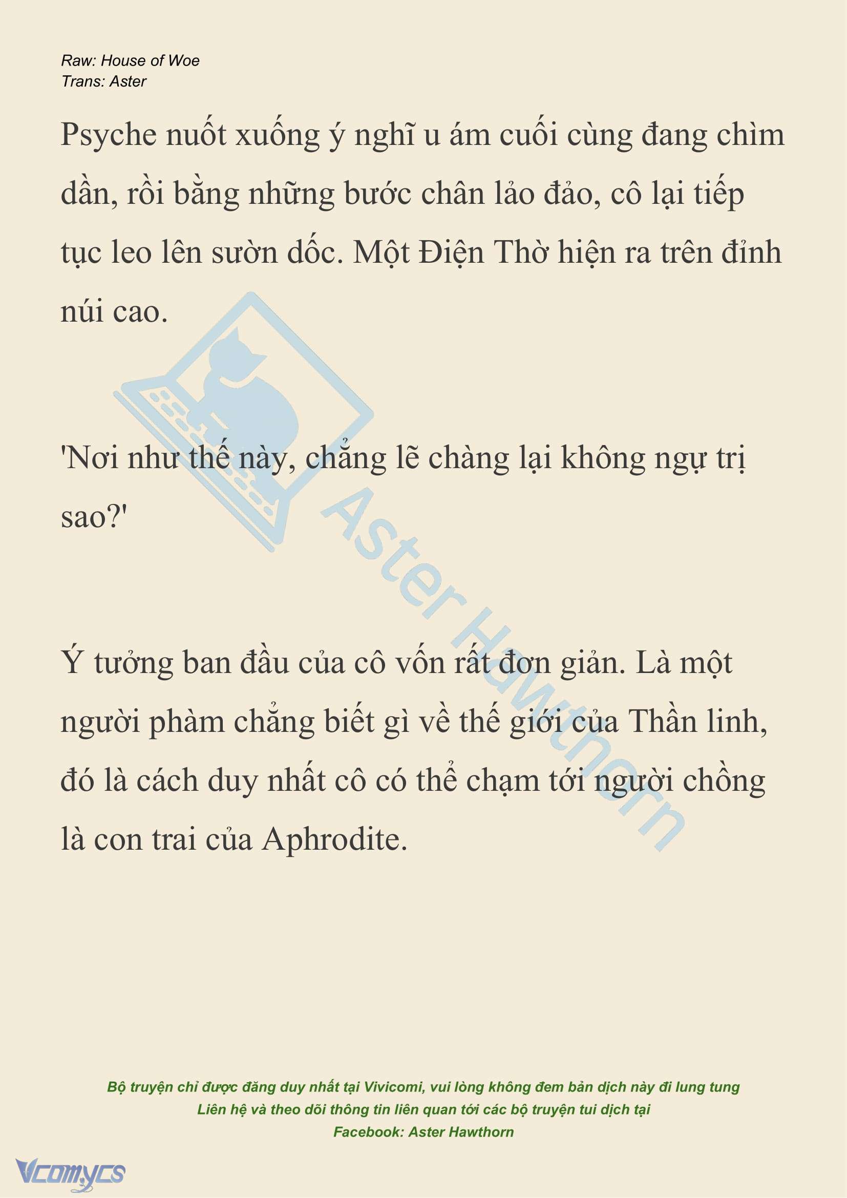 [NOVEL] Dành Cho Các Nữ Thần: Dành cho Psyche Chap 39 - Next Chap 40