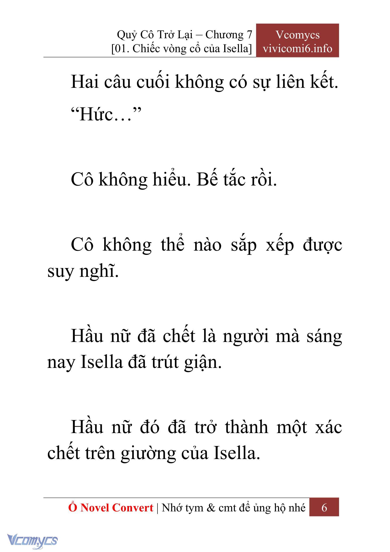 [Novel] Quý Cô Trở Lại Chap 7 - Trang 2