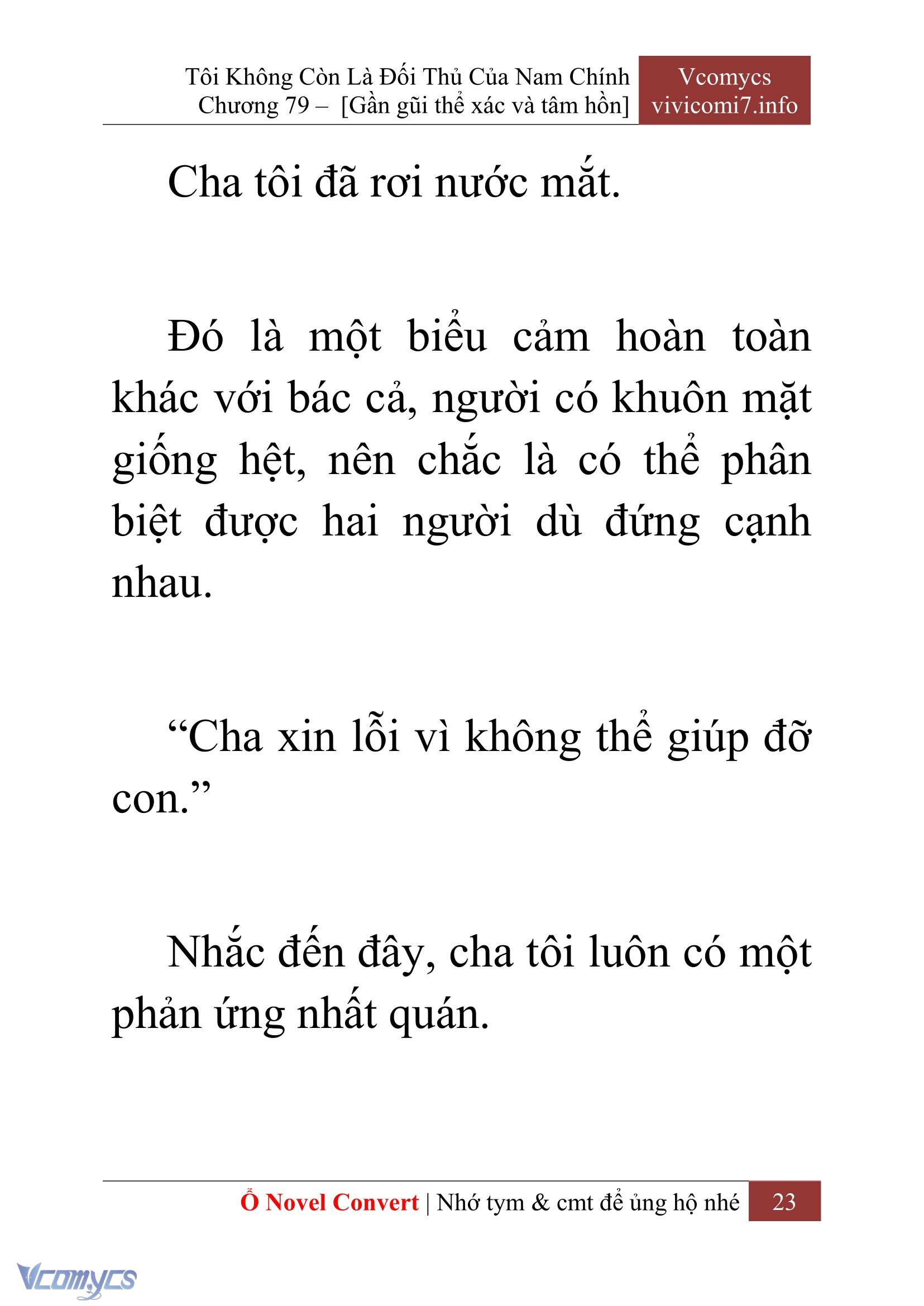 [Novel] Tôi Không Còn Là Đối Thủ Của Nam Chính Chap 79 - Trang 2