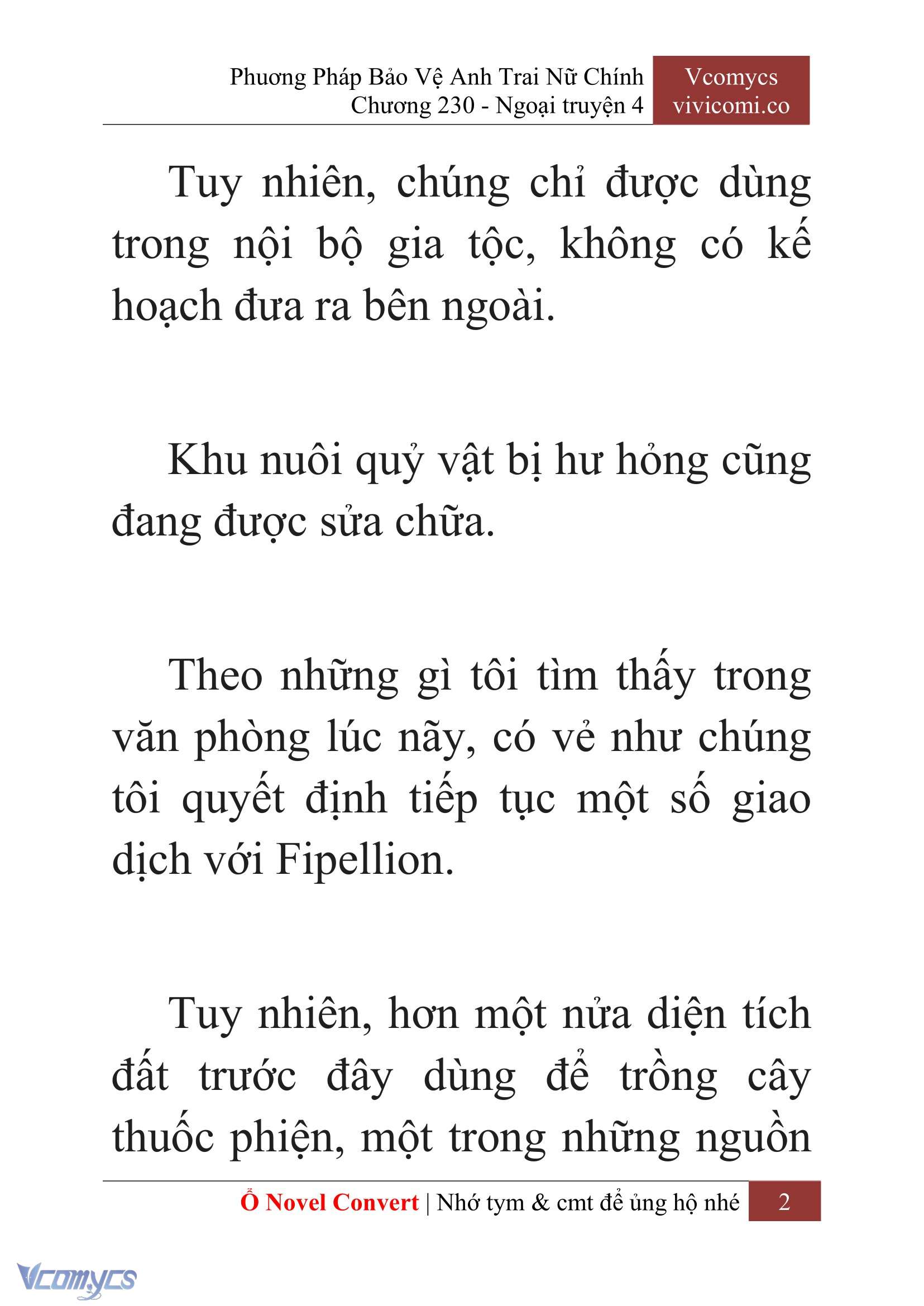 [Novel] Phương Pháp Bảo Vệ Anh Trai Nữ Chính Chap 230 - Trang 2