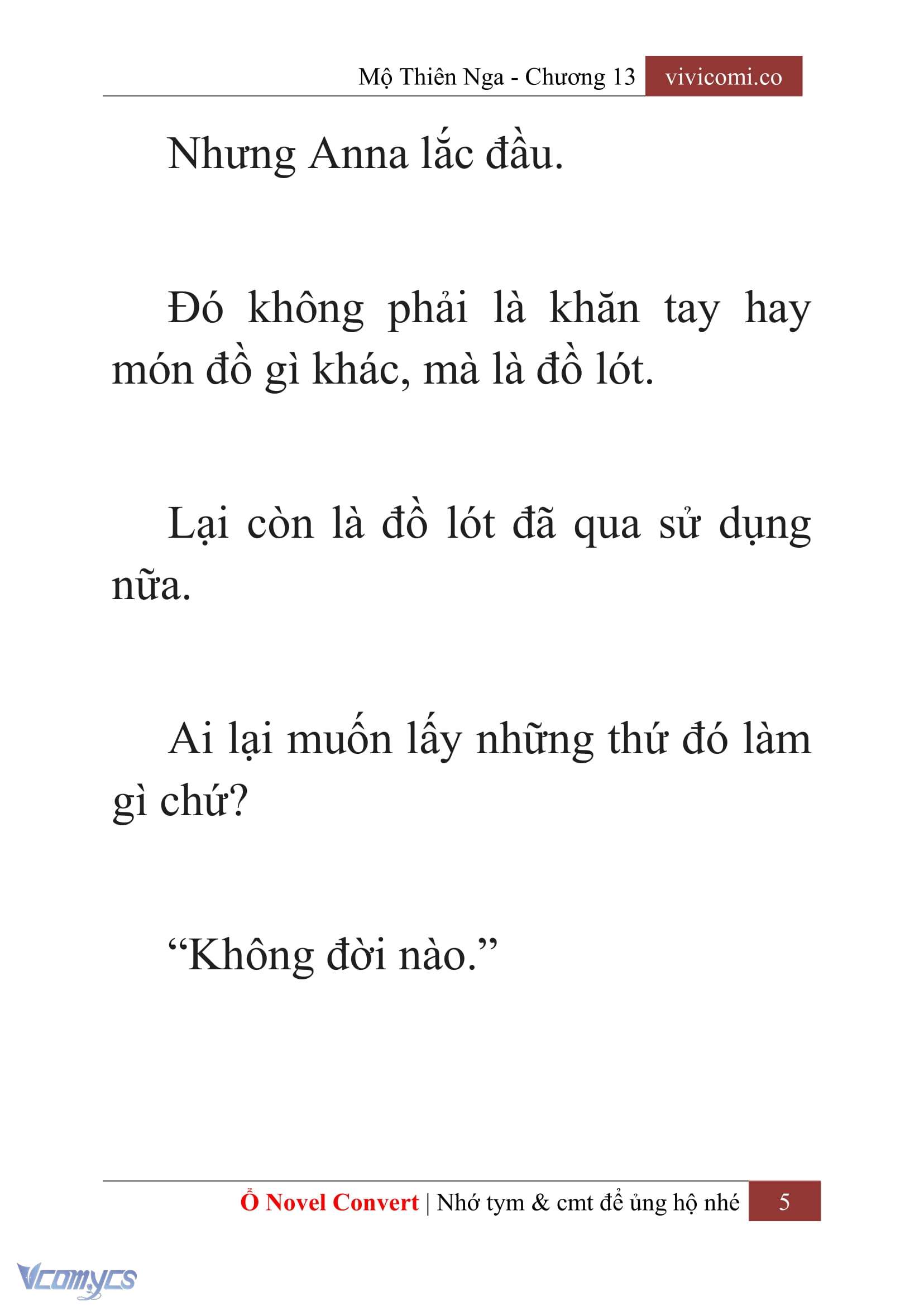 [Novel] Mộ Thiên Nga Chap 13 - Next Chap 14